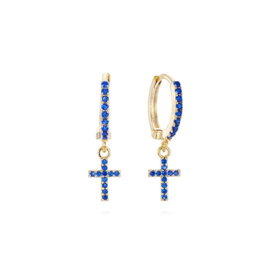 Wholesale Camilla Cross Huggie Earrings - Image 4