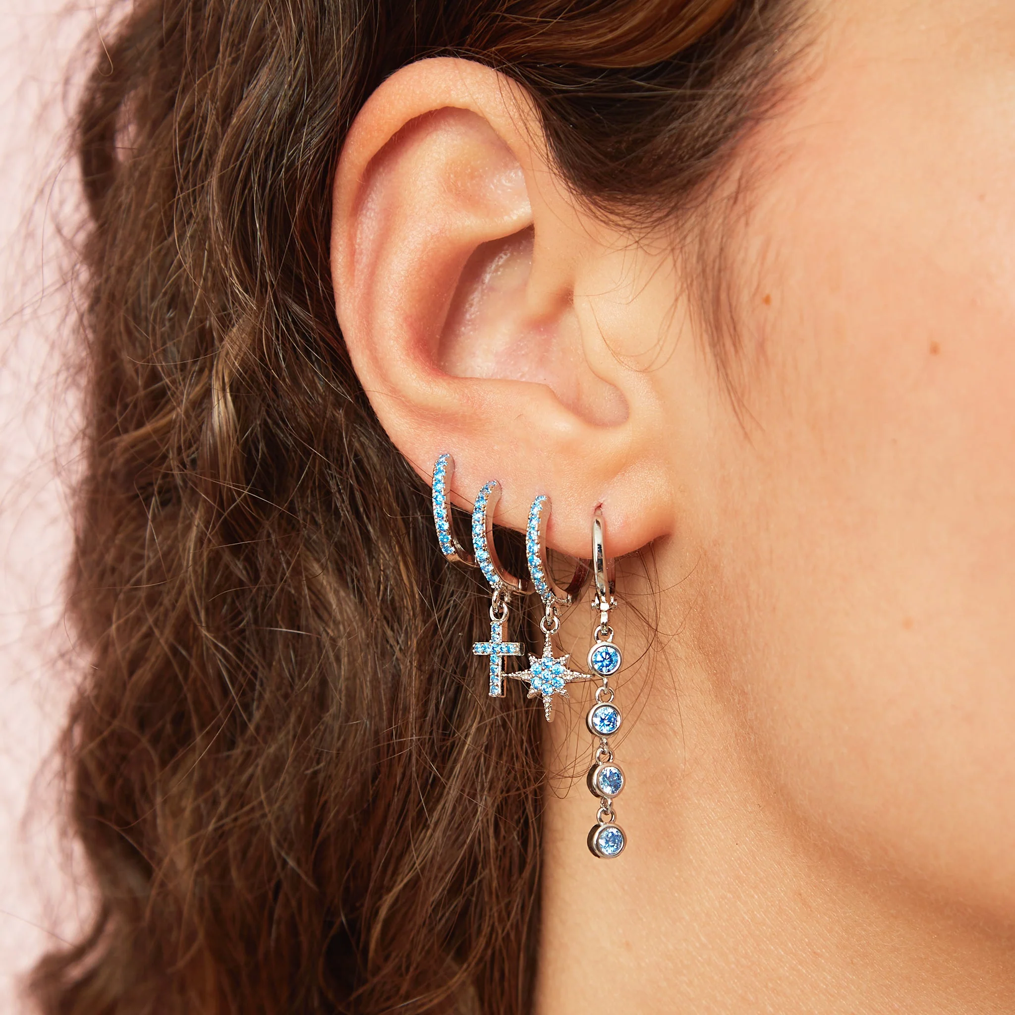 Wholesale Cosima Star Huggie Earrings - Image 34