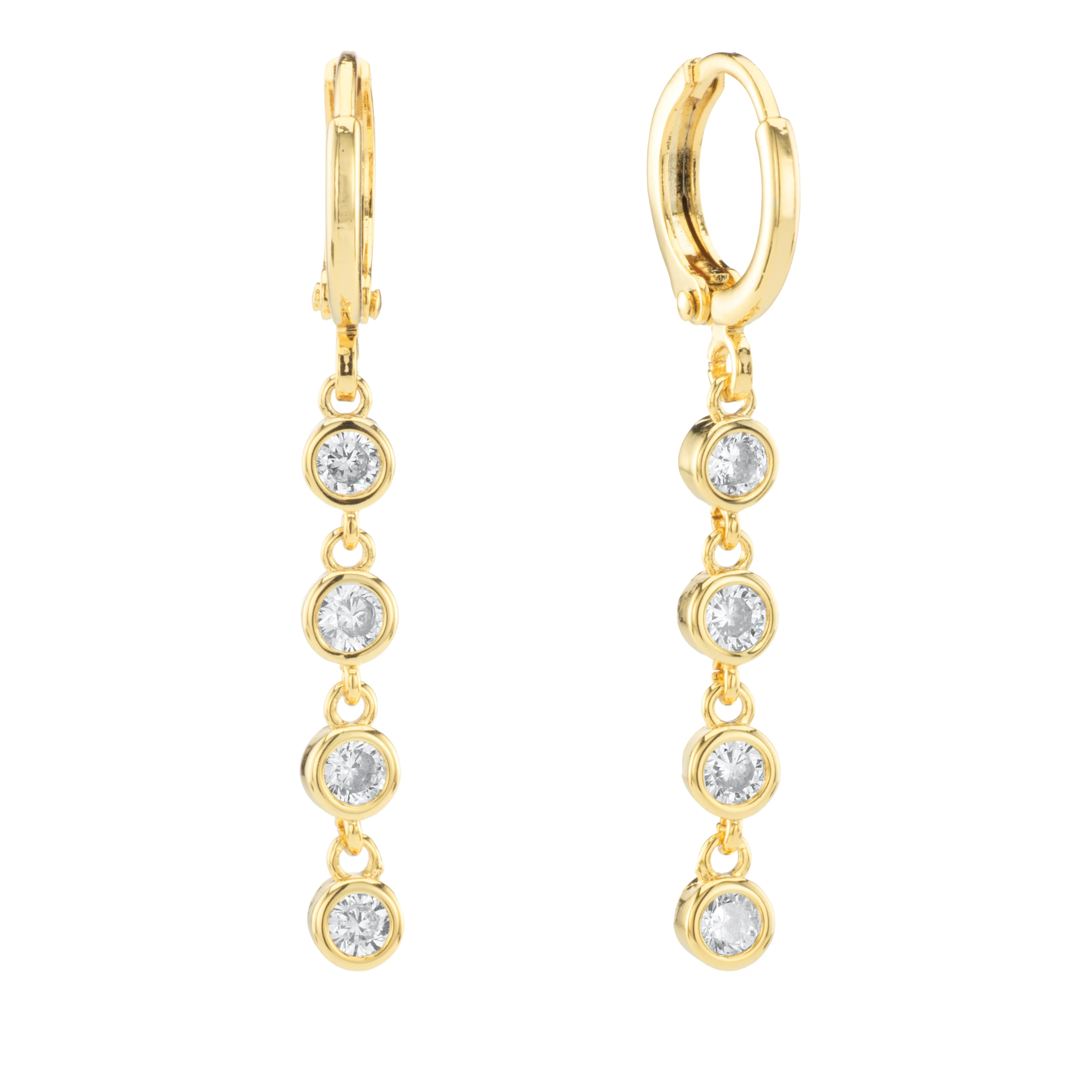 Wholesale Ellica Droplet Huggie Earrings - Image 10
