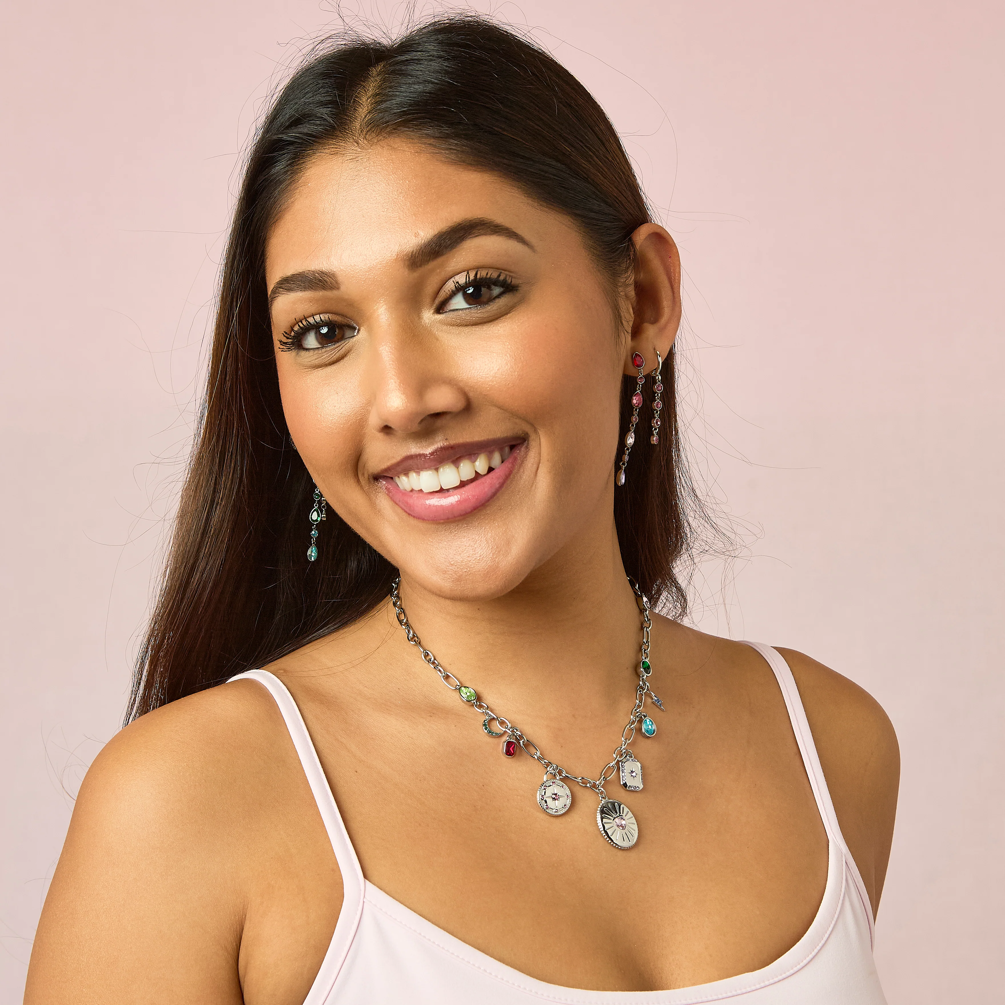 Etalie Silver Rainbow Charm Necklace - Image 4