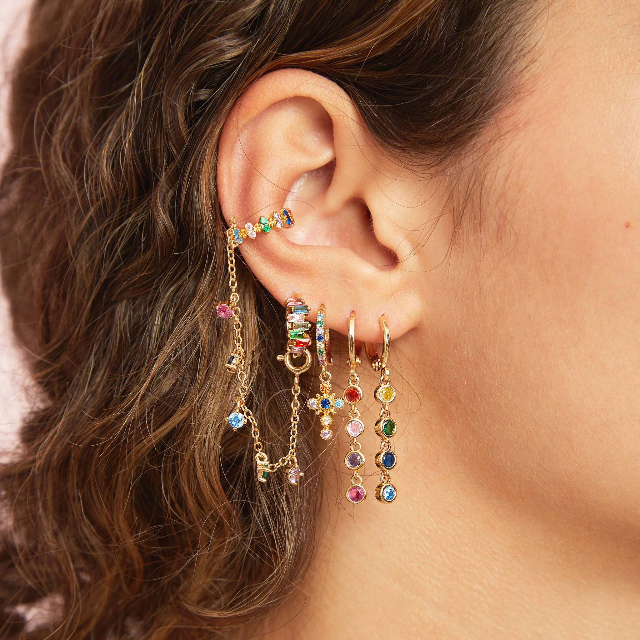 Wholesale Isabella Cross Huggie Earrings - Image 16