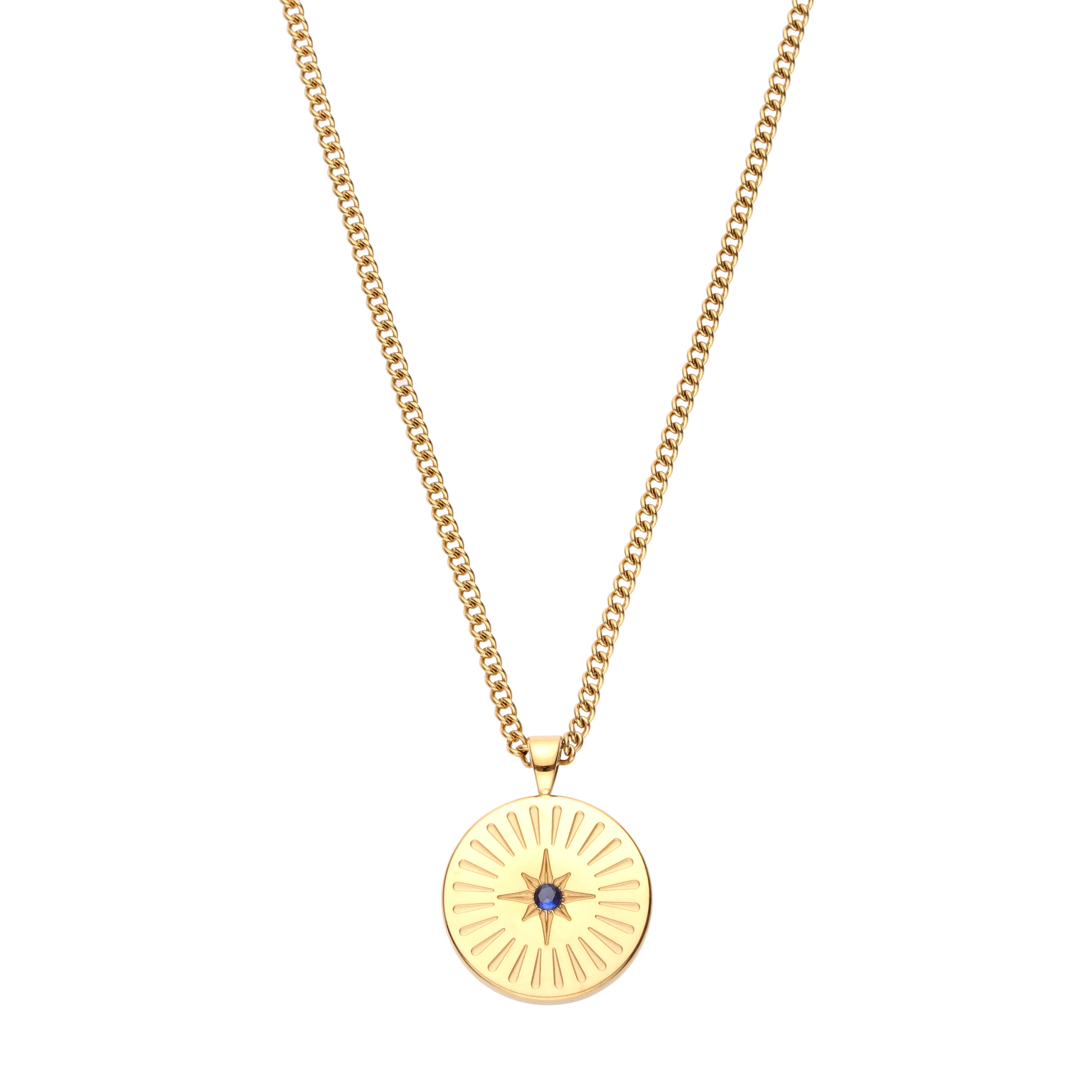 Izzy Gold Blue Star Pendant Necklace