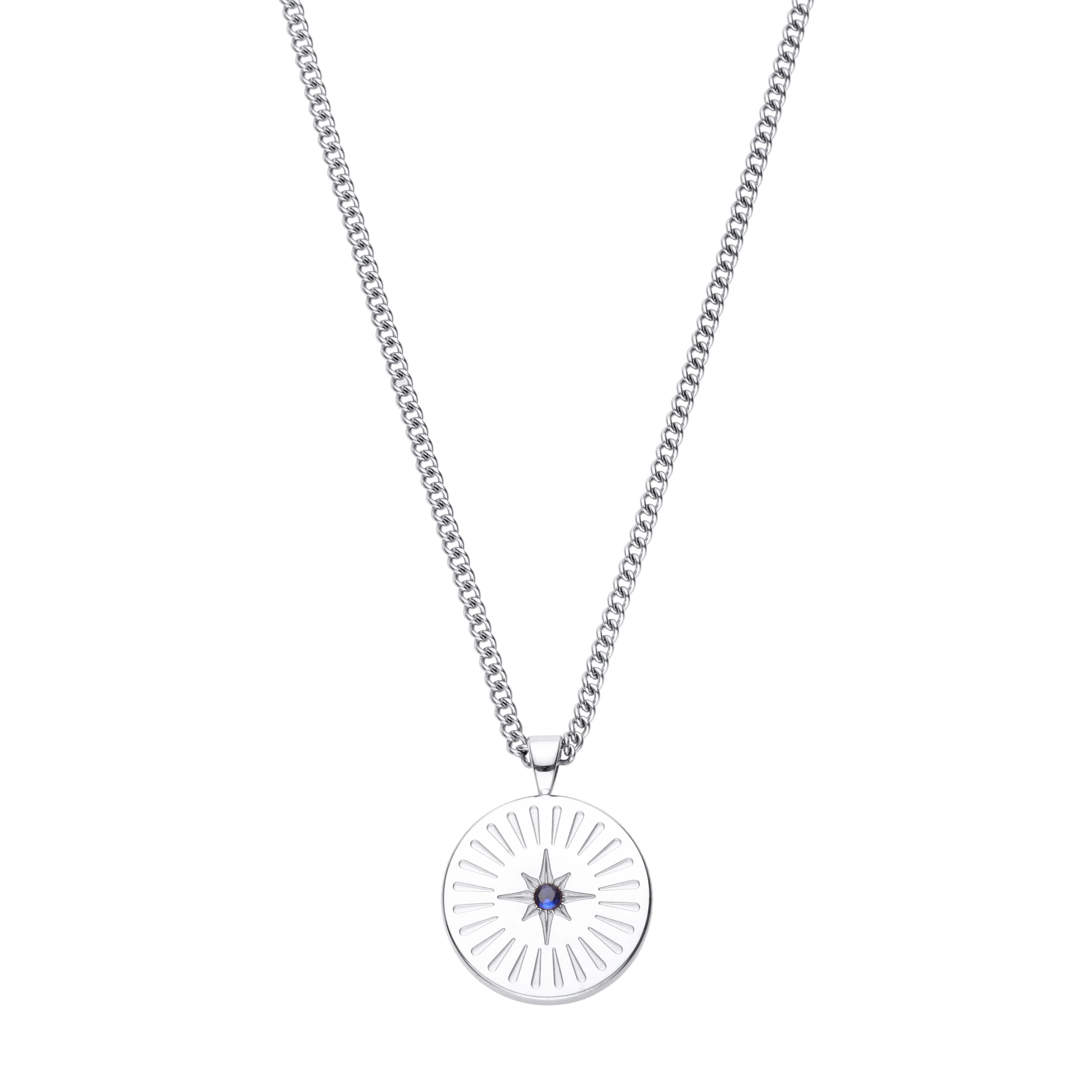 Izzy Silver Blue Star Pendant Necklace