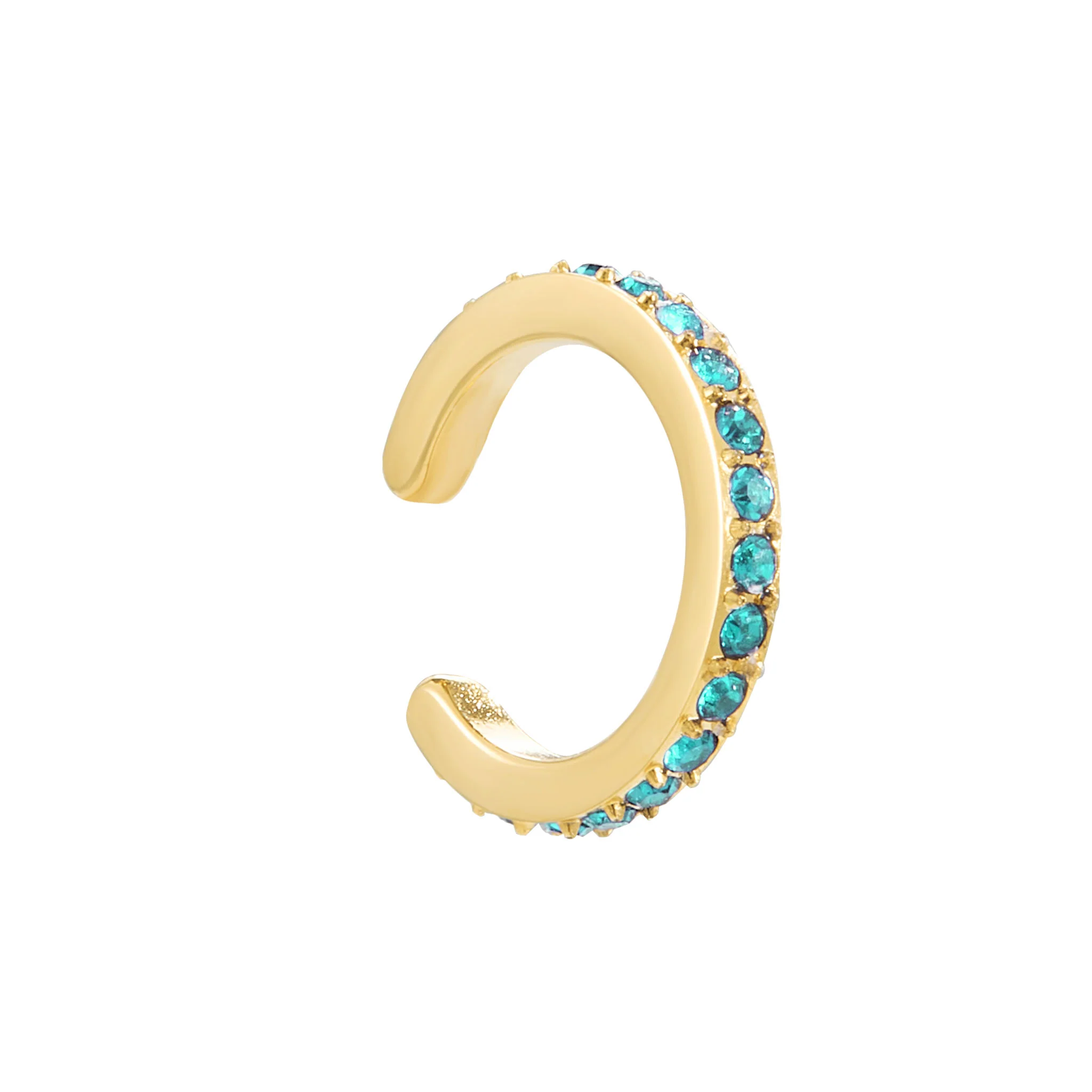 Lily Gold Turquoise Dainty Ear Cuff