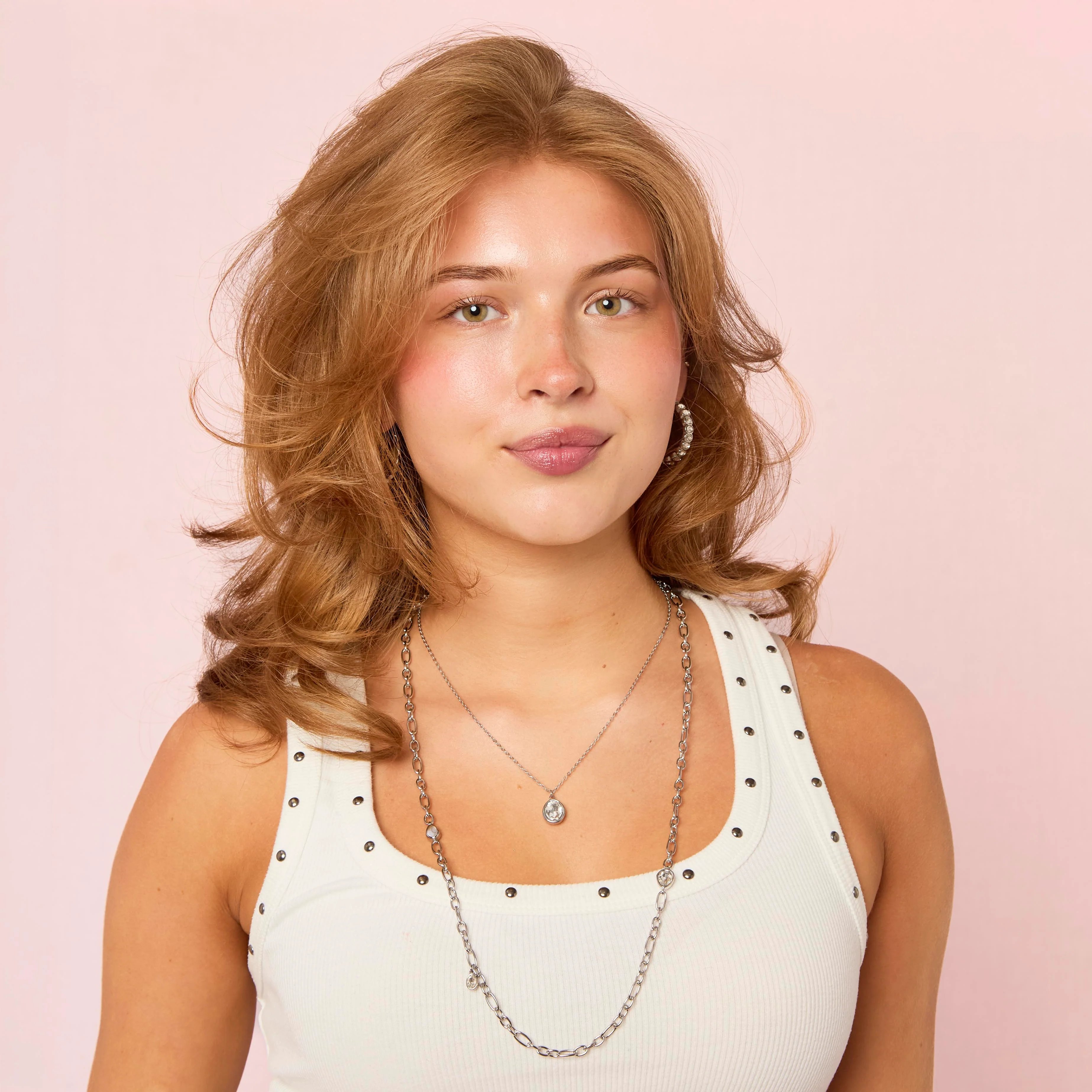 Maddie Silver Crystal Simple Stone Necklace - Image 3
