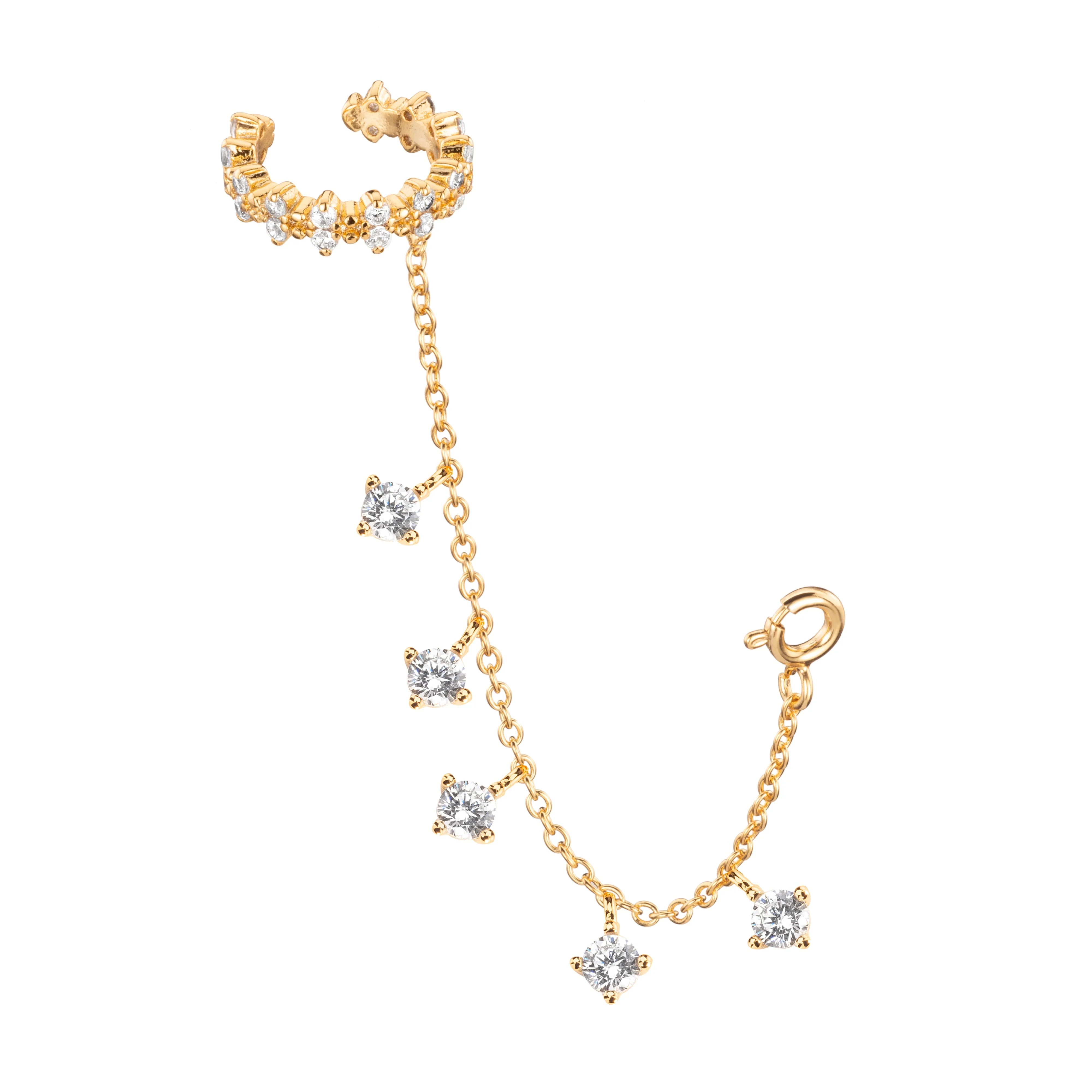 Wholesale Millie Chunky Ear Cuff Droplet Chain - Image 6