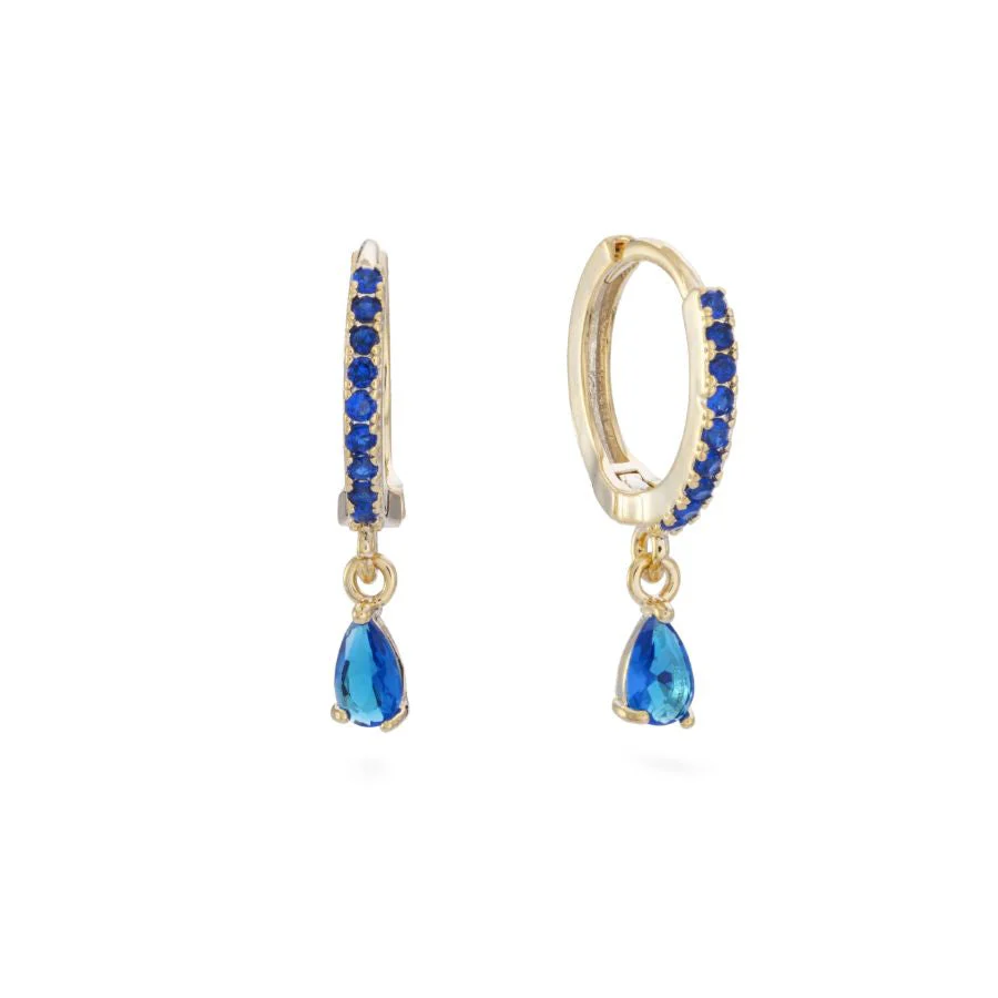 Wholesale Ottillie Raindrop Huggie Earrings