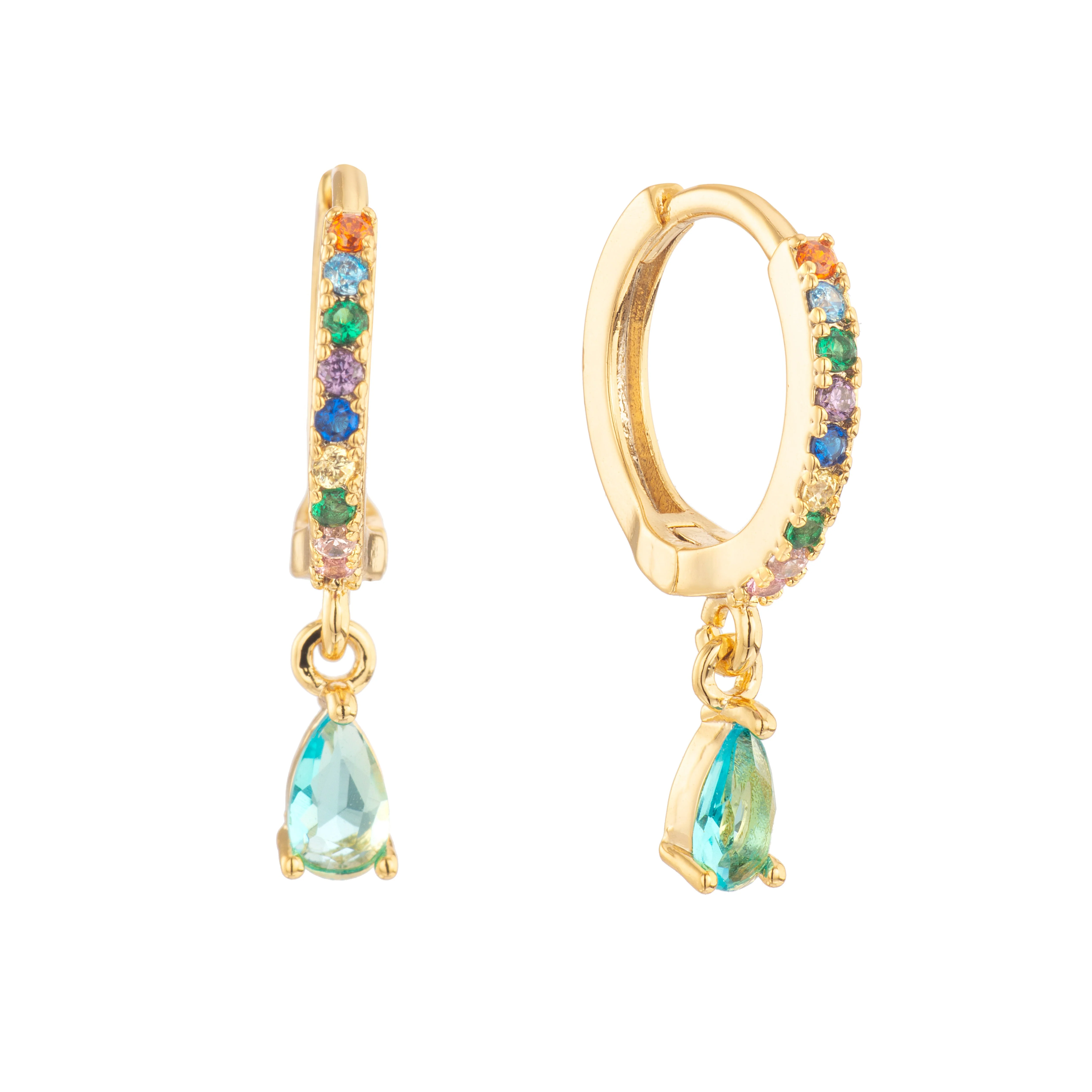 Wholesale Ottillie Raindrop Huggie Earrings - Image 10