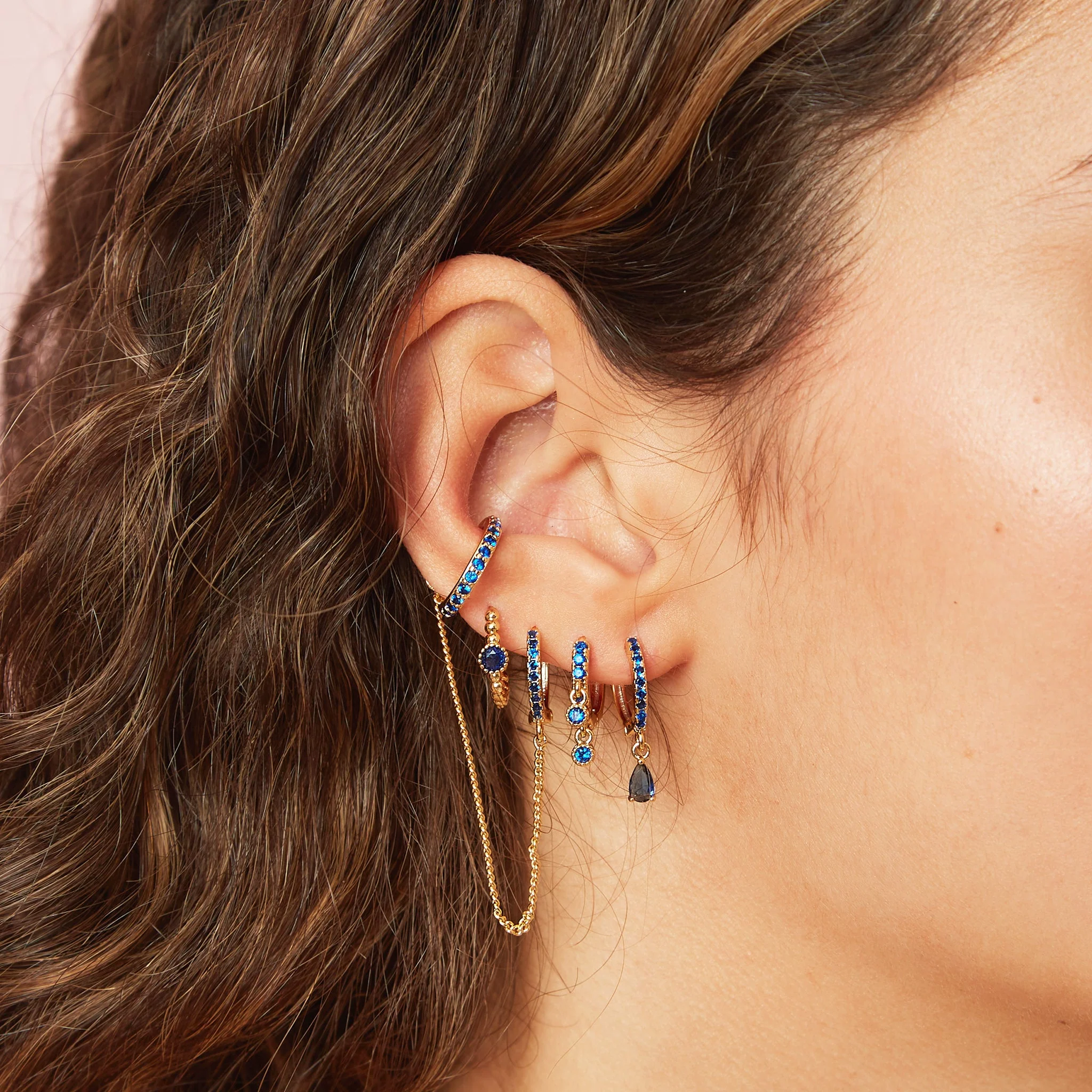 Wholesale Ottillie Raindrop Huggie Earrings - Image 15