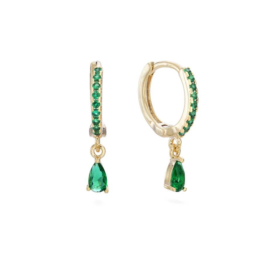 Wholesale Ottillie Raindrop Huggie Earrings - Image 2