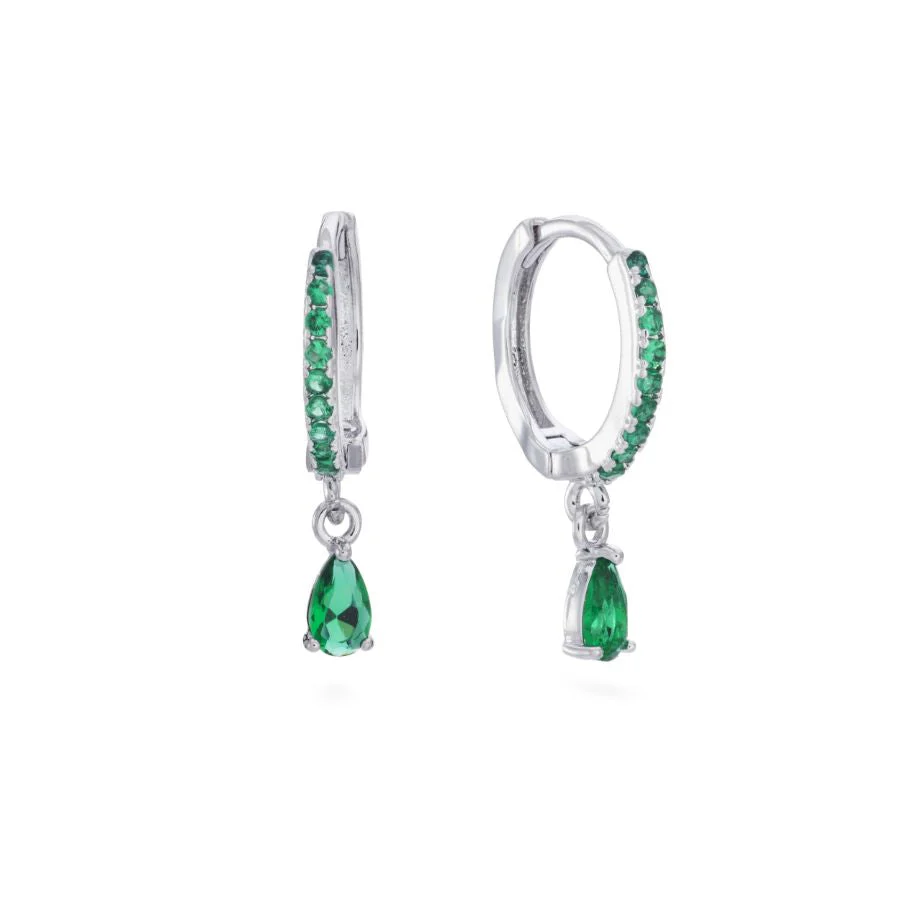 Wholesale Ottillie Raindrop Huggie Earrings - Image 3