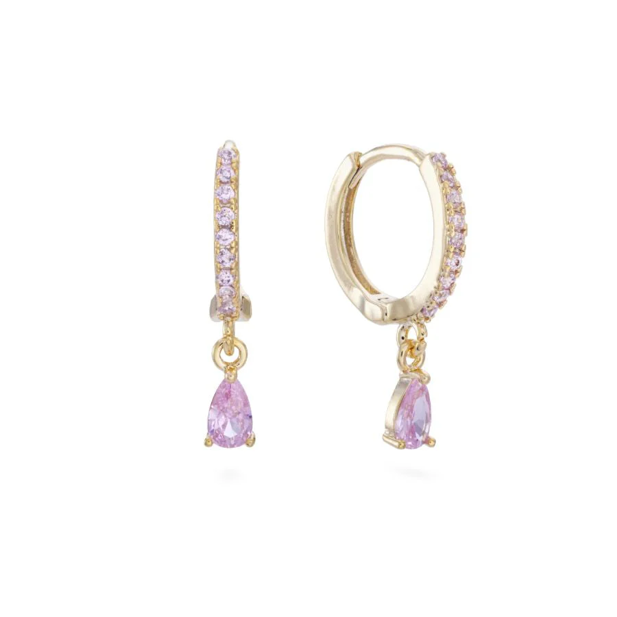 Wholesale Ottillie Raindrop Huggie Earrings - Image 4