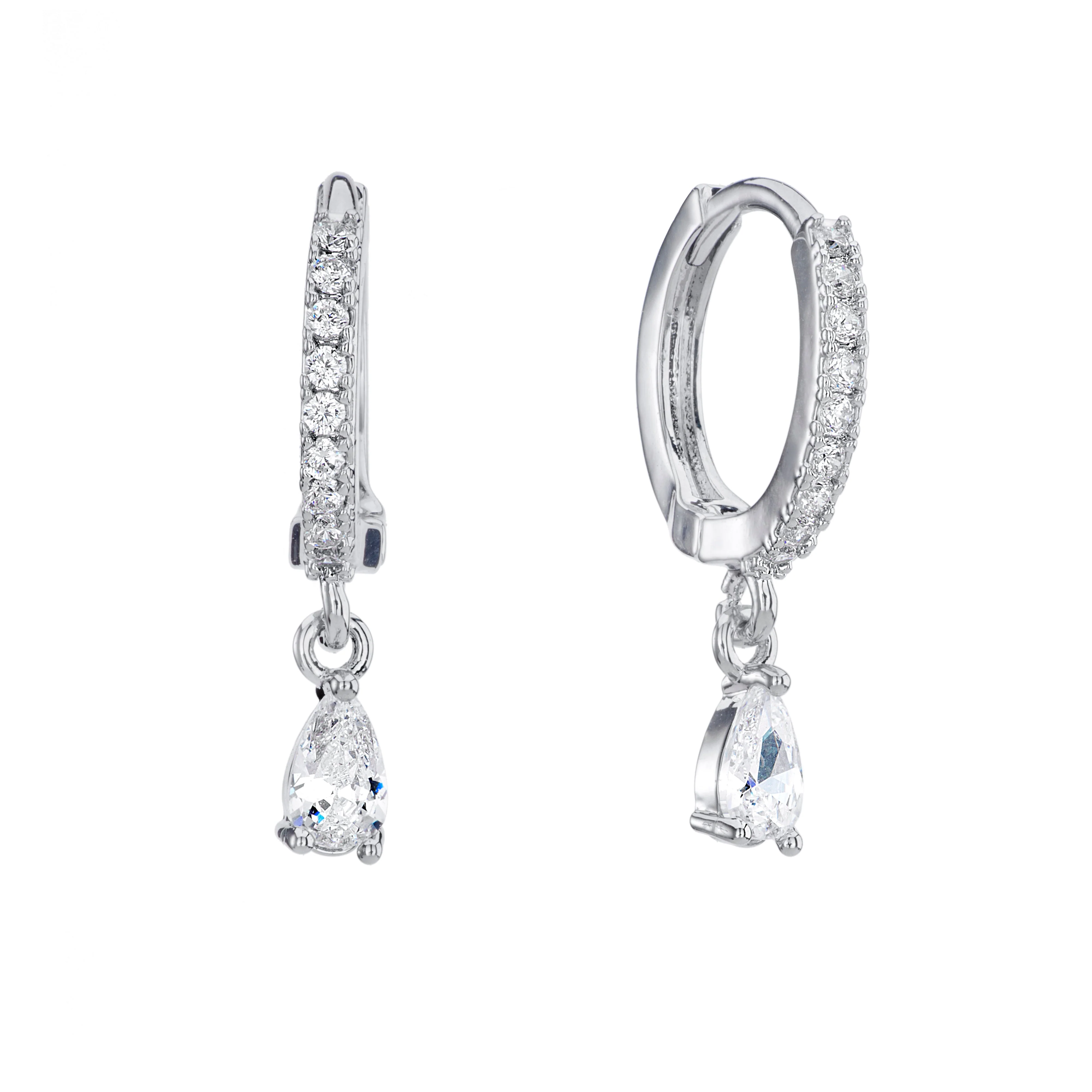 Wholesale Ottillie Raindrop Huggie Earrings - Image 9
