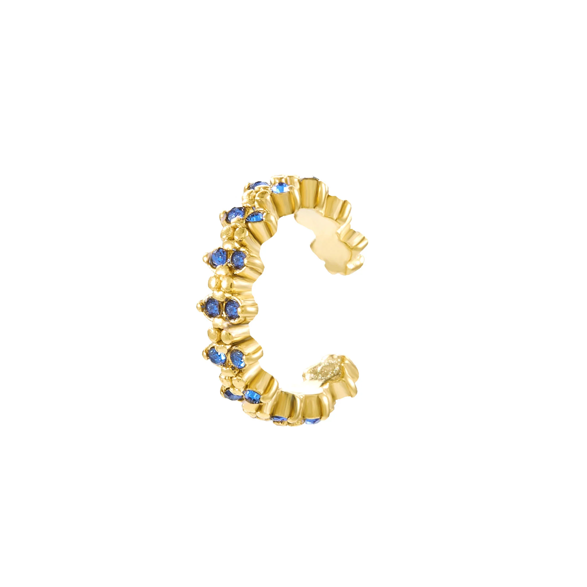 Rebecca Gold Blue Ear Cuff