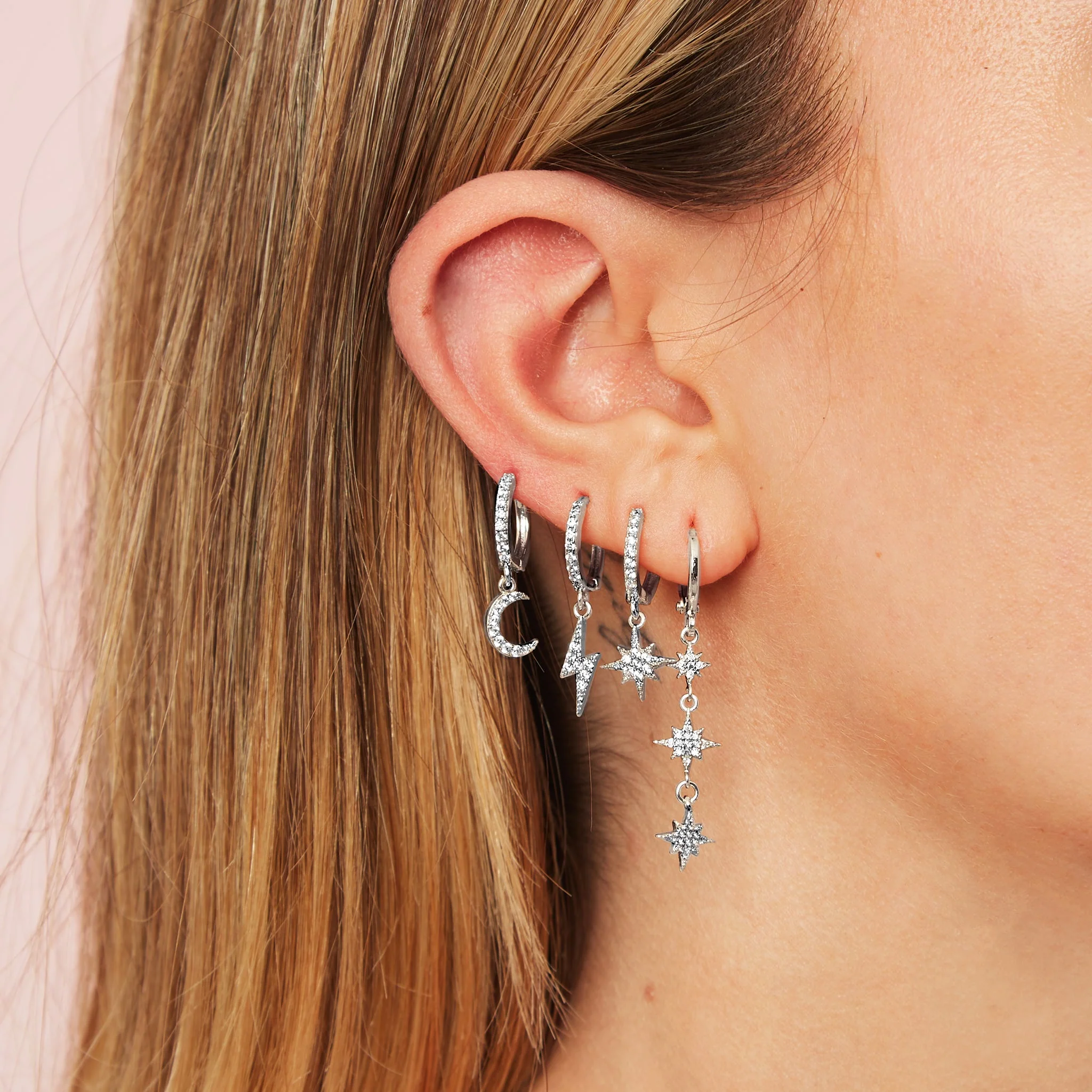 Wholesale Romilly Droplet Star Huggie Earrings - Image 12