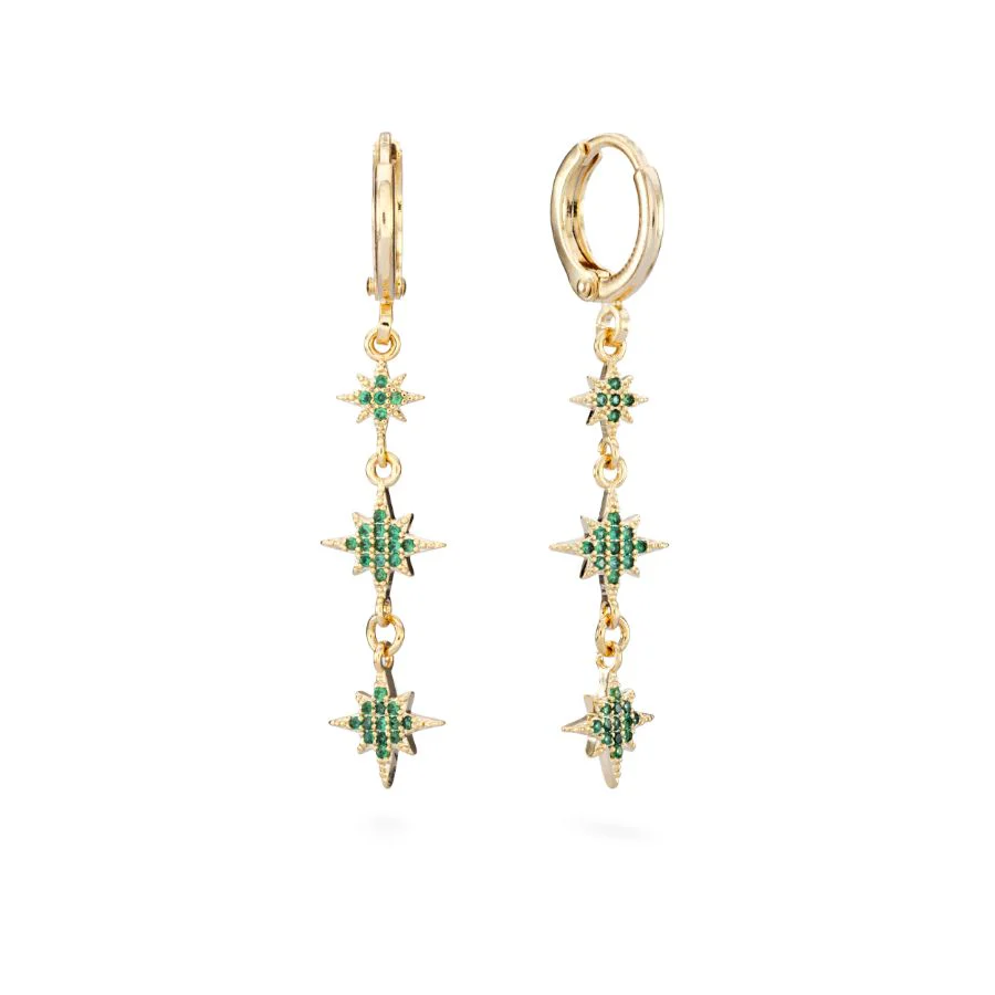 Wholesale Romilly Droplet Star Huggie Earrings - Image 2
