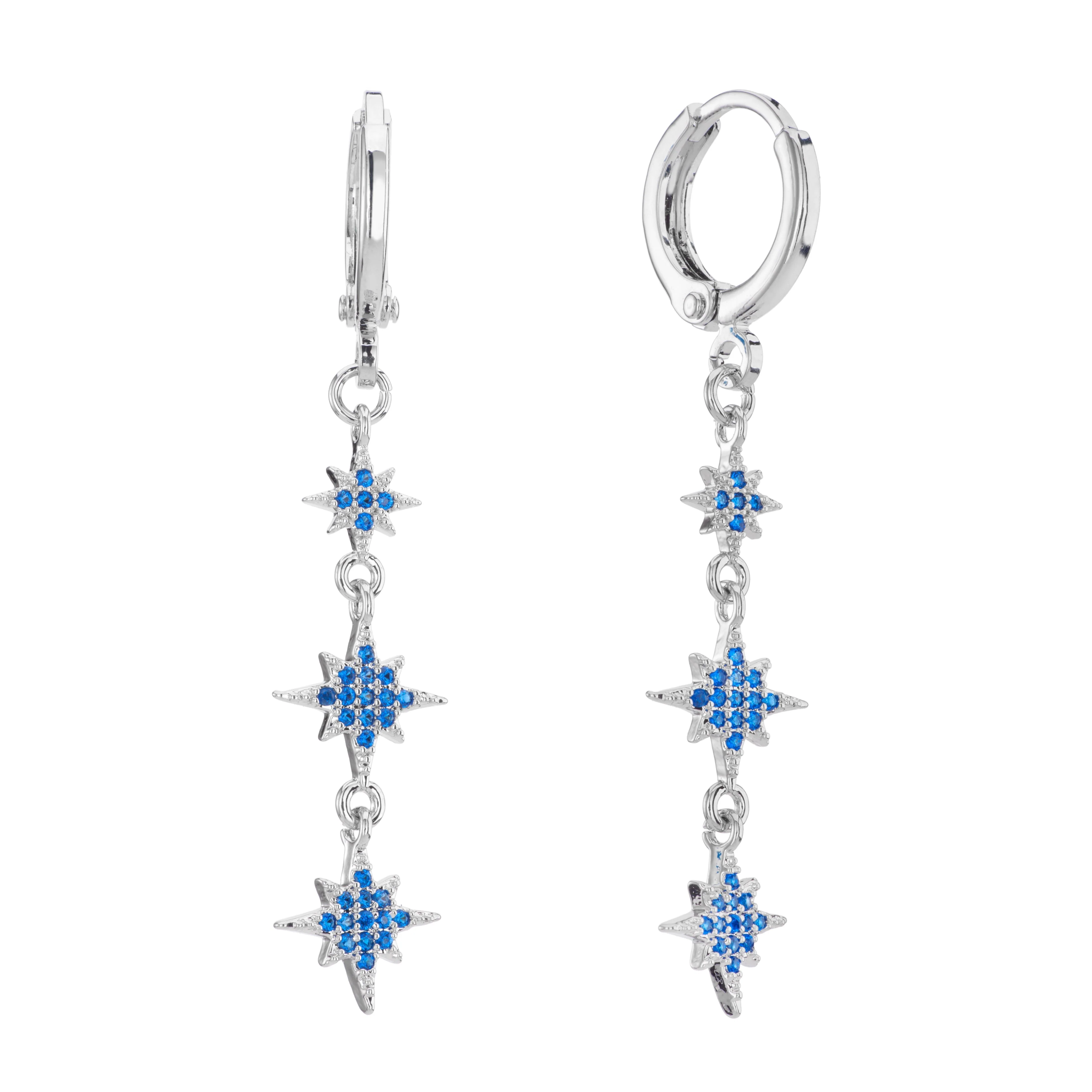 Wholesale Romilly Droplet Star Huggie Earrings - Image 5