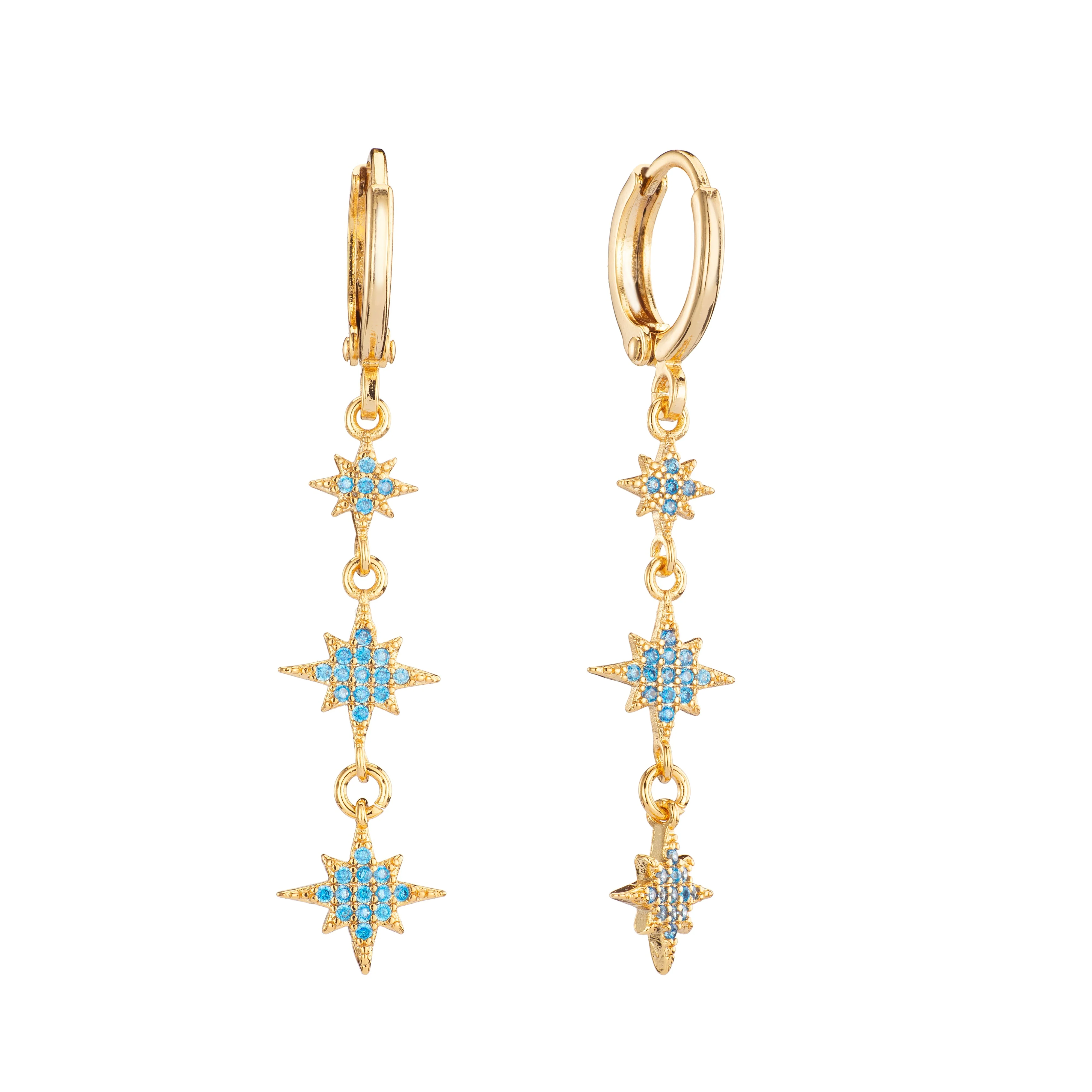 Wholesale Romilly Droplet Star Huggie Earrings - Image 6