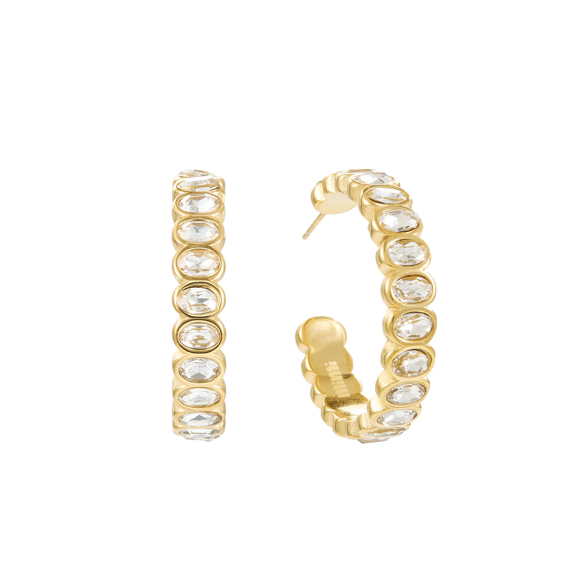 Sophie Gold Crystal Chunky Earrings