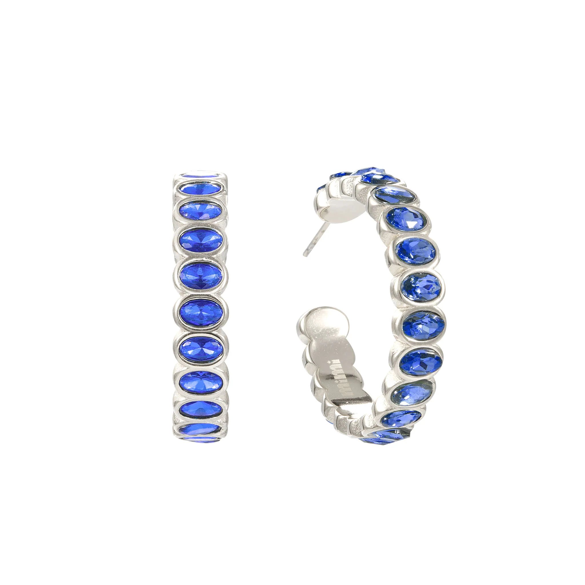 Sophie Silver Blue Chunky Earrings