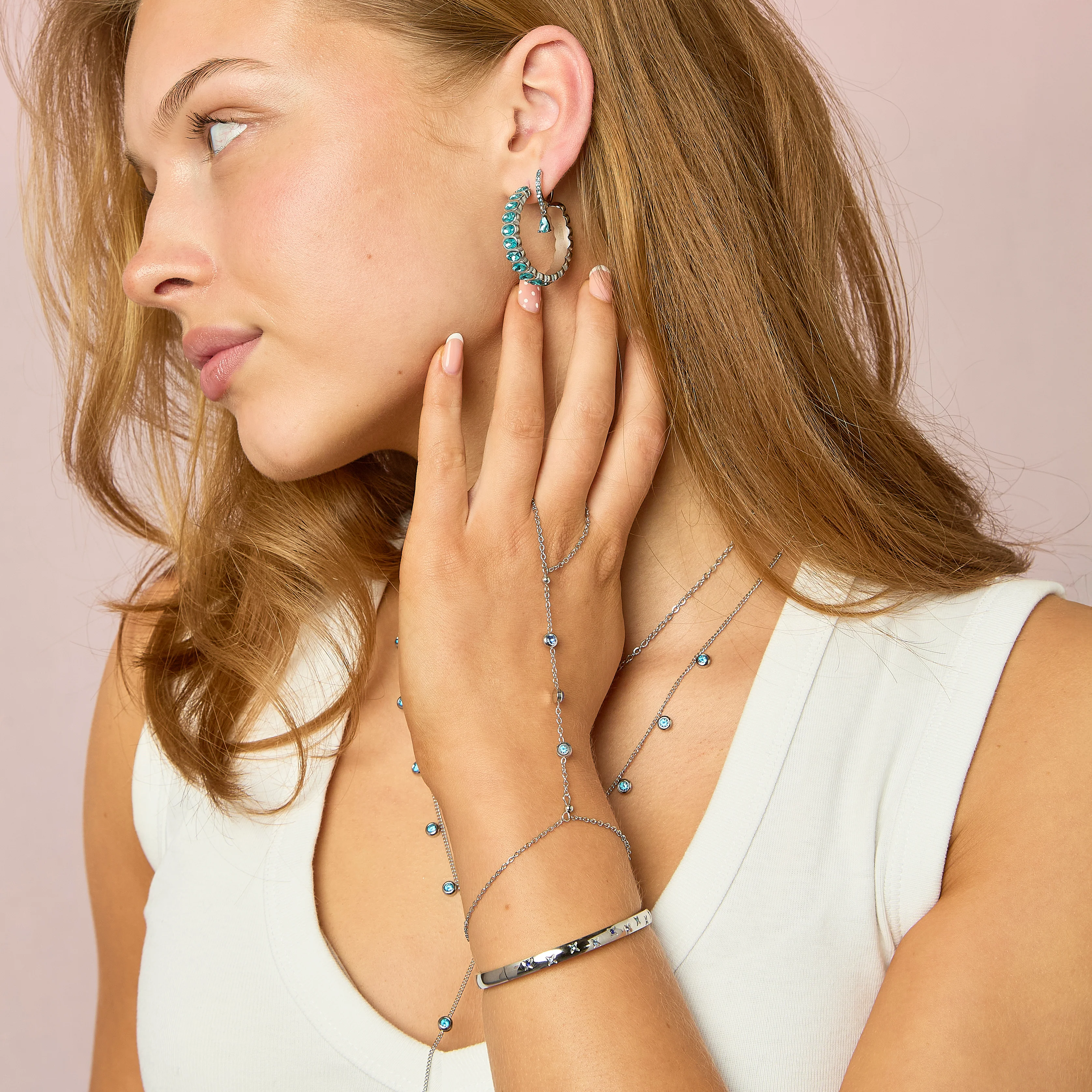 Sophie Silver Turquoise Chunky Earrings - Image 4