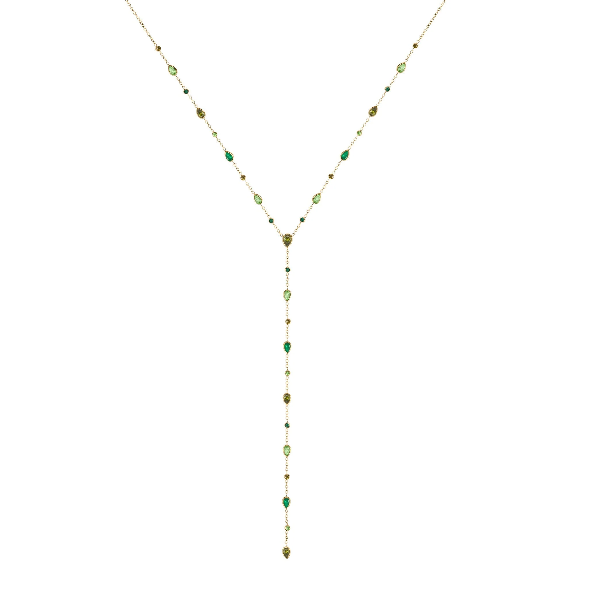 The Araminta, Kareena, Freya & Beatrice Gold Green Stacking Set - Image 2