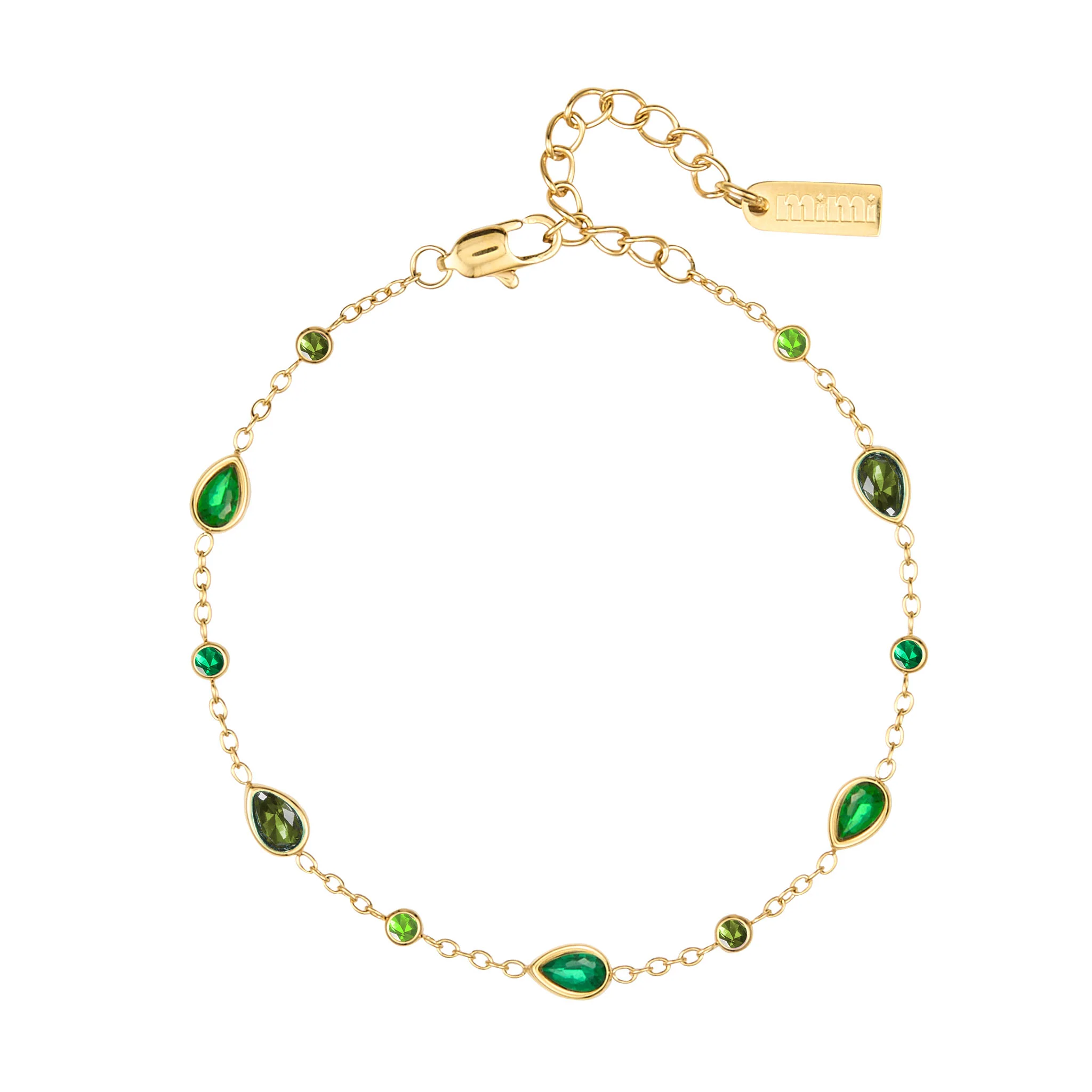 Beatrice Gold Green Bracelet