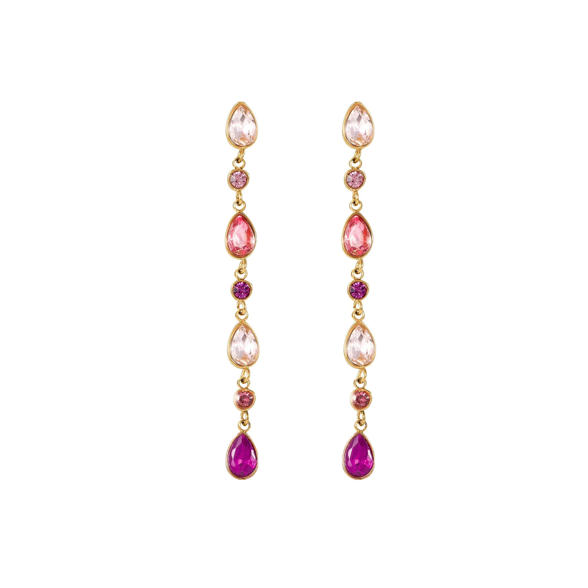 The Araminta, Kareena, Freya & Beatrice Gold Pink Stacking Set - Image 4
