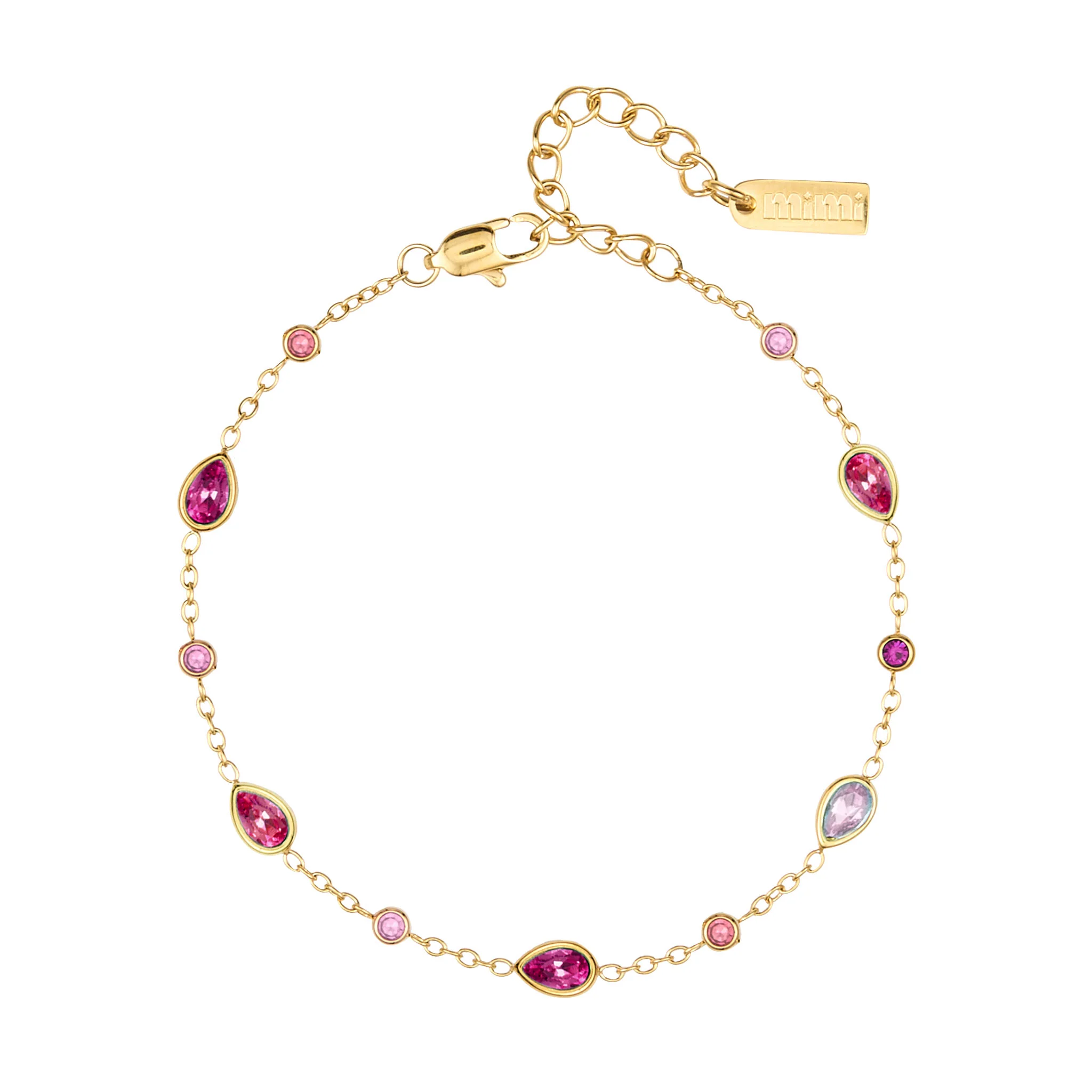The Araminta, Kareena, Freya & Beatrice Gold Pink Stacking Set - Image 5