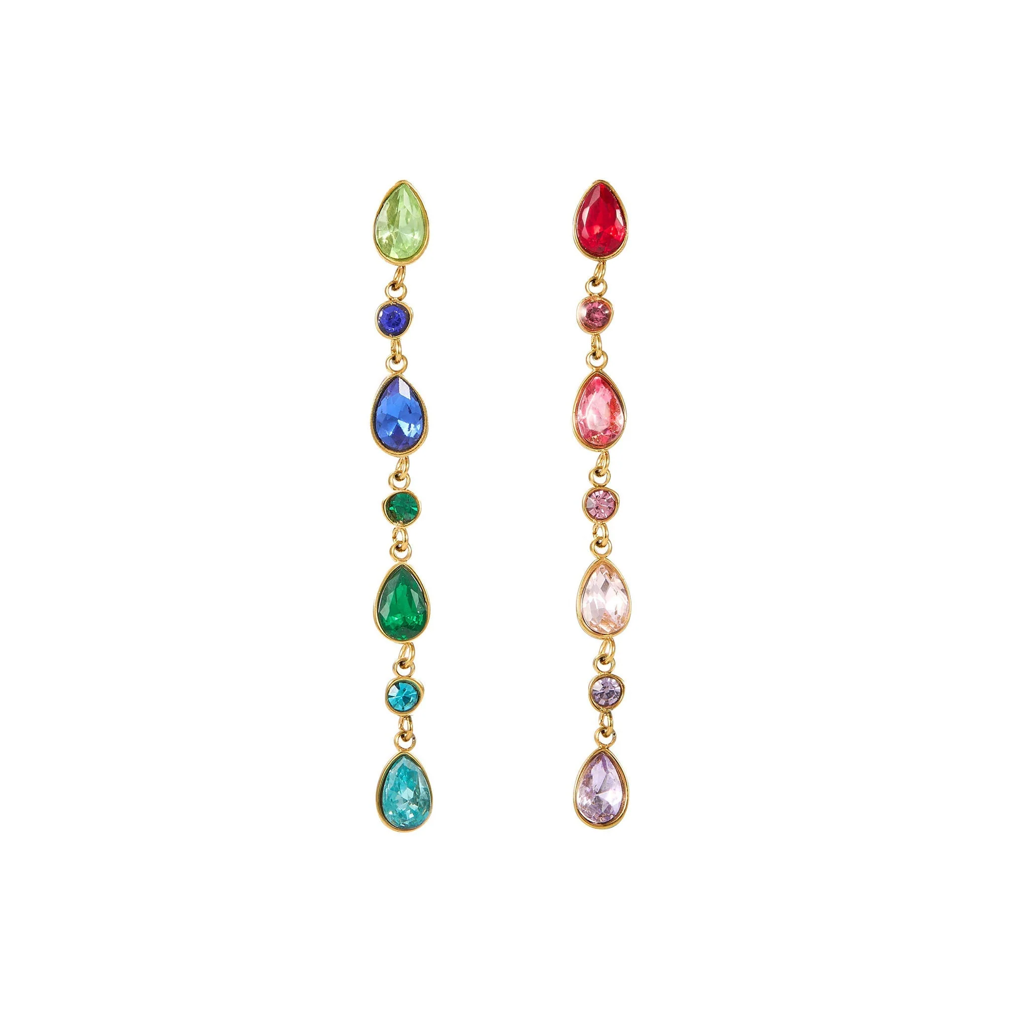 The Araminta, Kareena, Freya & Beatrice Gold Rainbow Stacking Set - Image 4