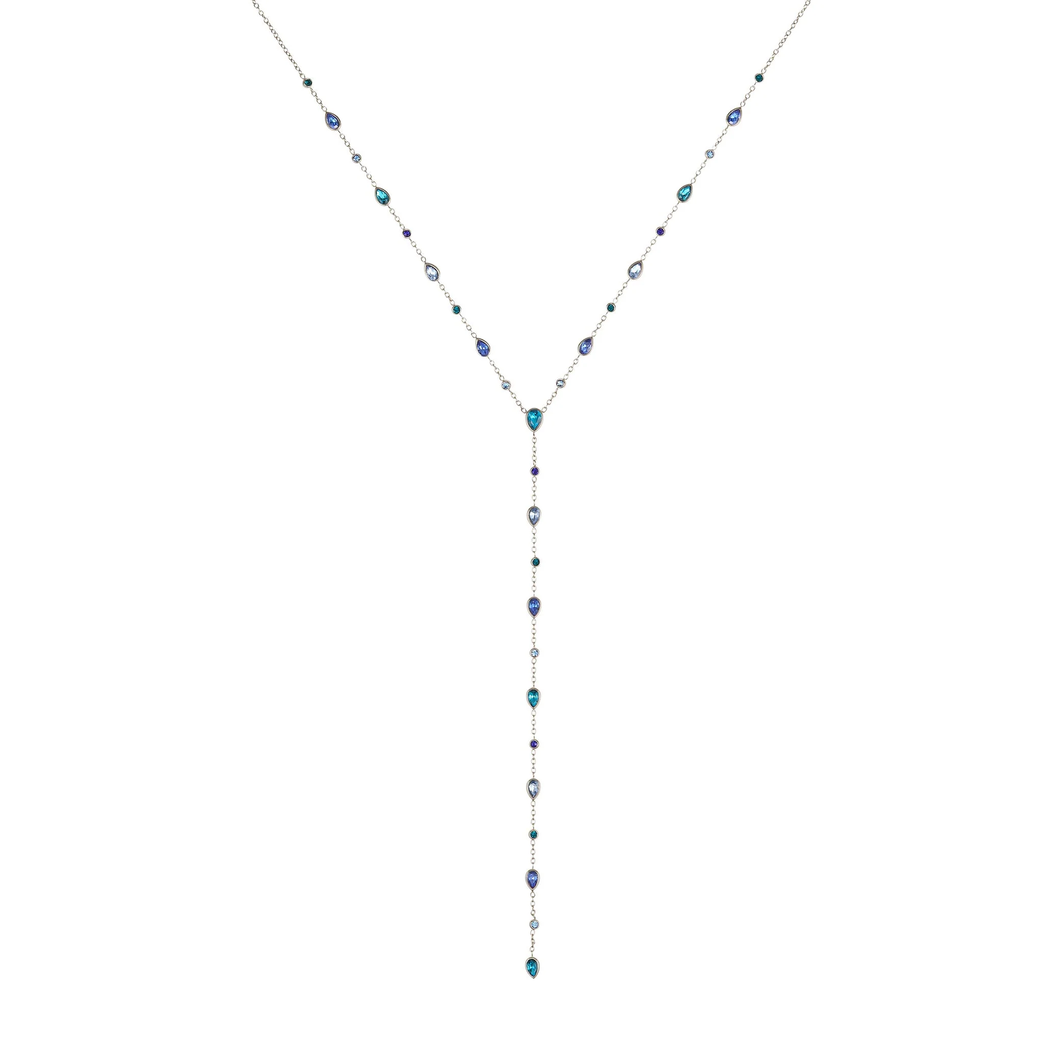 The Araminta, Kareena, Freya & Beatrice Silver Blue Stacking Set - Image 2