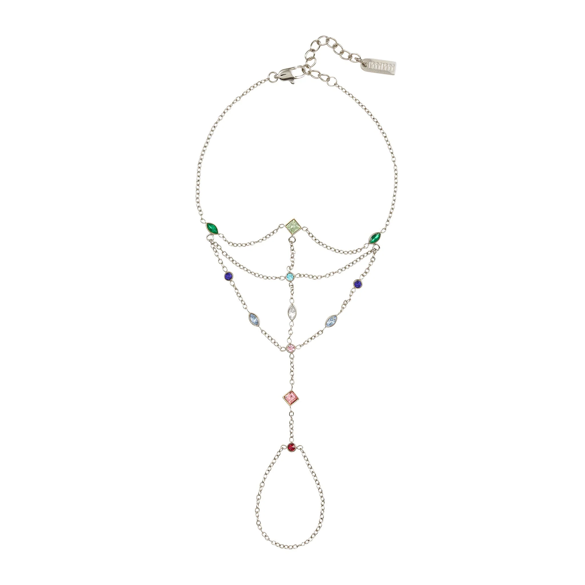 The Araminta, Kareena, Freya & Beatrice Silver Rainbow Stacking Set - Image 3