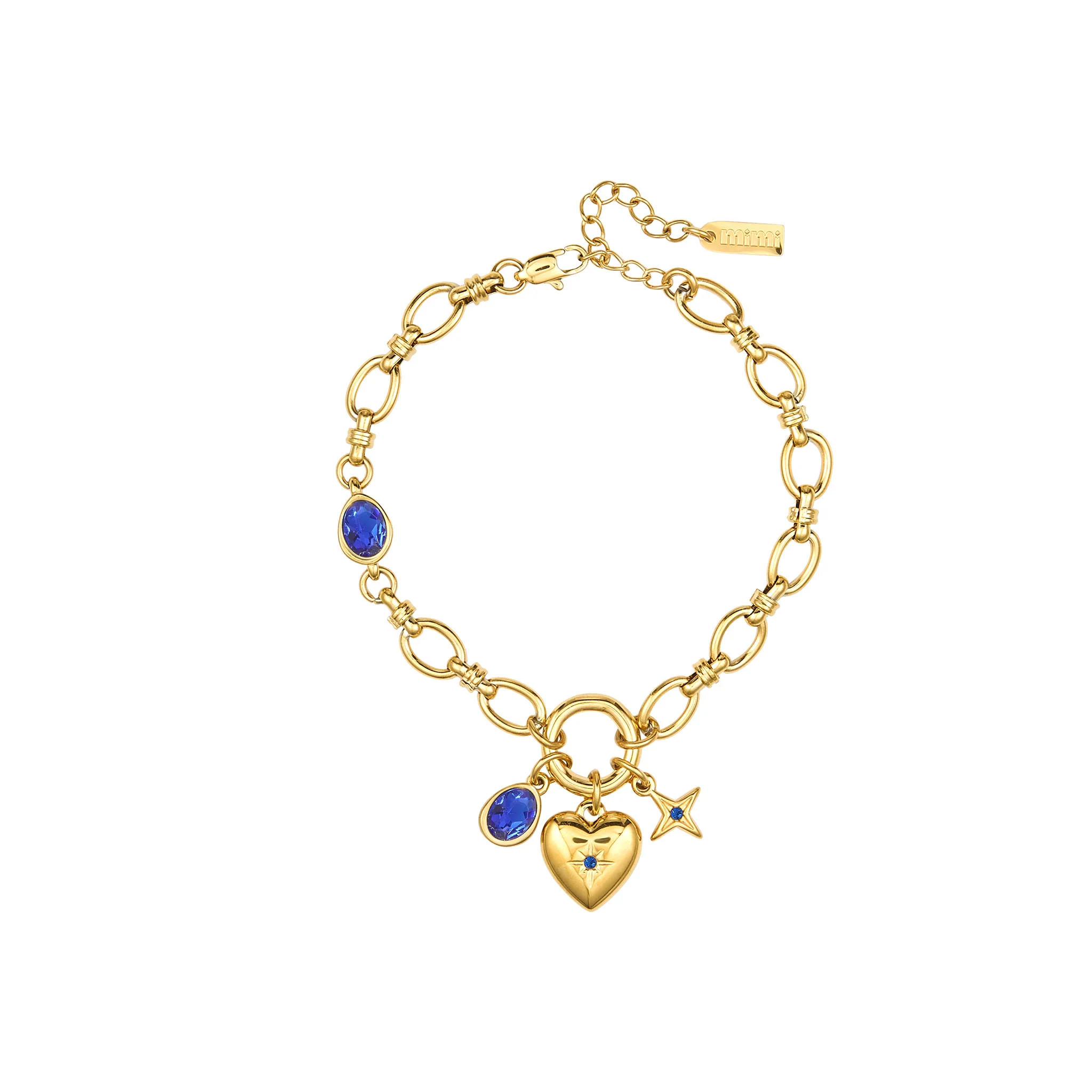 Charli Gold Blue Charm Bracelet
