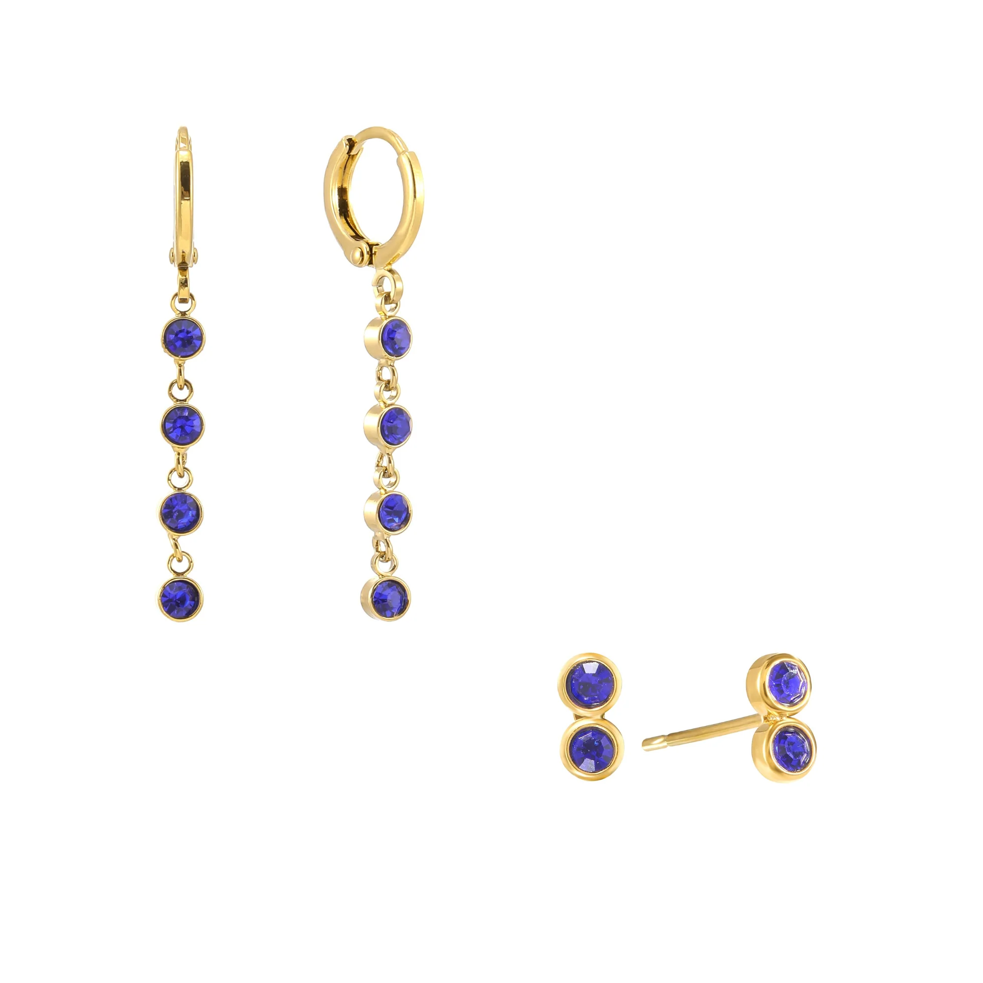The Ellica & Molly Gold Blue Stacking Set