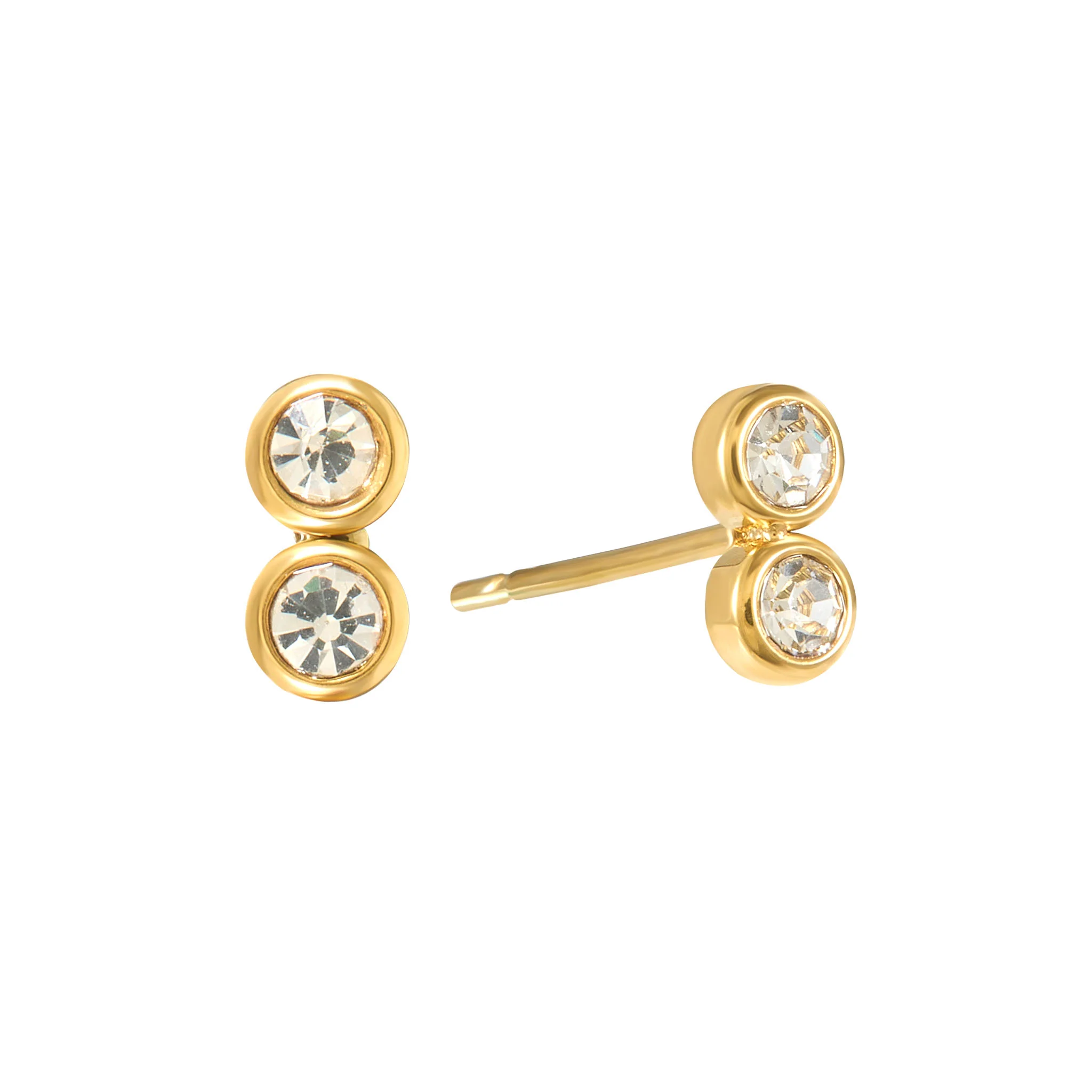 Molly Gold Crystal Stud Earrings