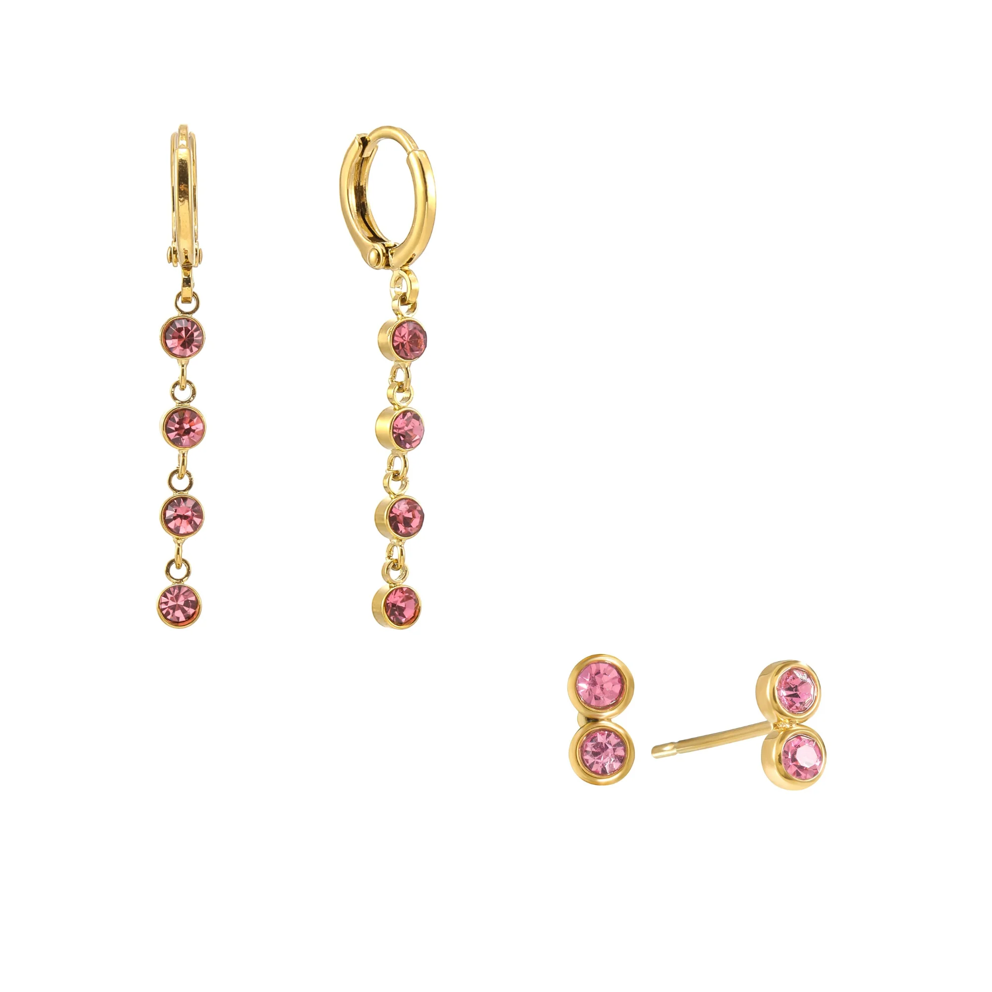 The Ellica & Molly Gold Pink Stacking Set