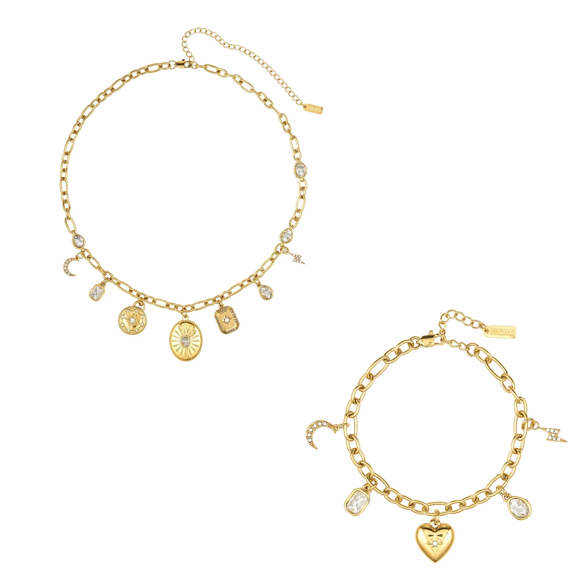 The Etalie & Daisy Gold Crystal Stacking Set