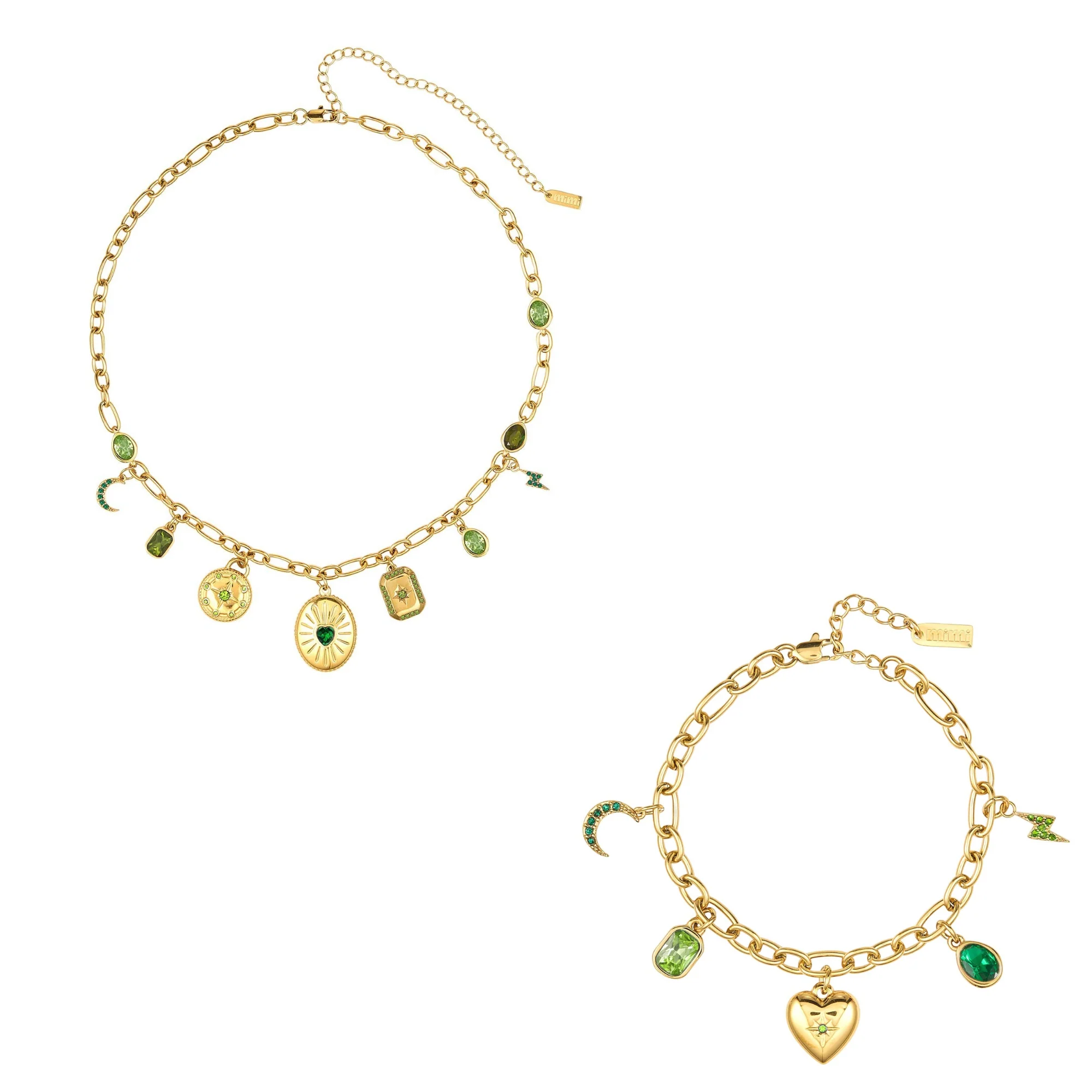 The Etalie & Daisy Gold Green Stacking Set