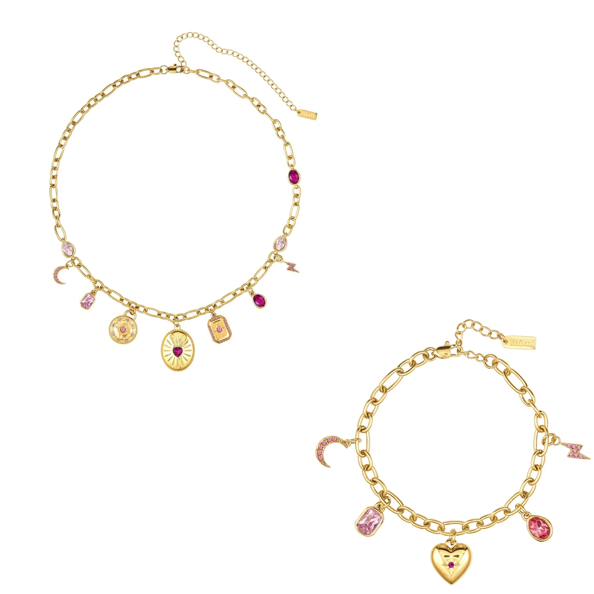 The Etalie & Daisy Gold Pink Stacking Set
