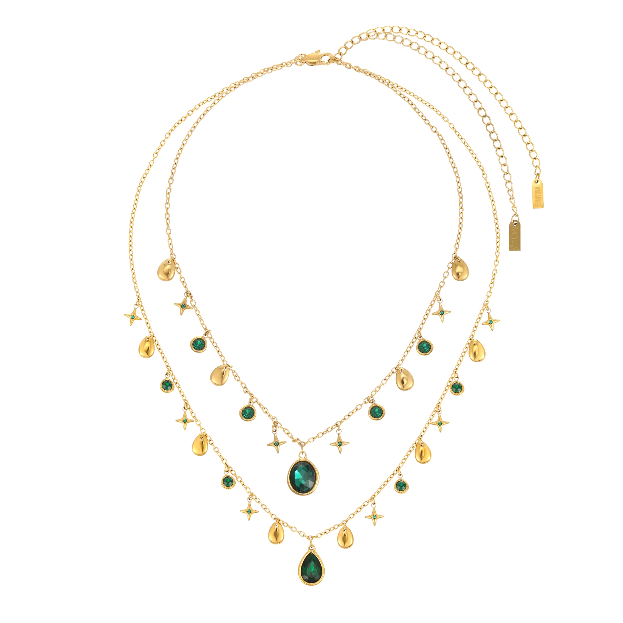 The Kezia & Florence Gold Green Stacking Set