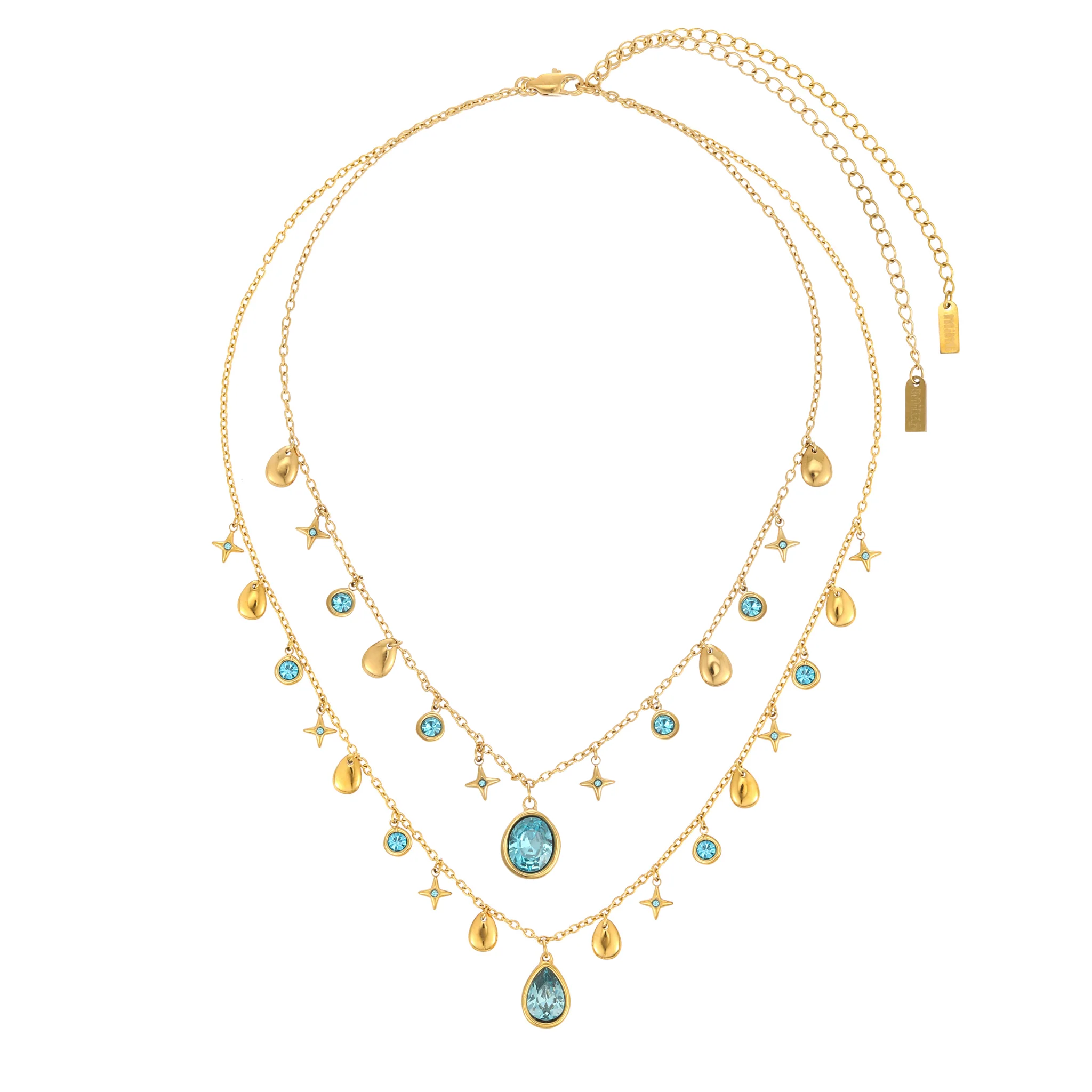 The Kezia & Florence Gold Turquoise Stacking Set