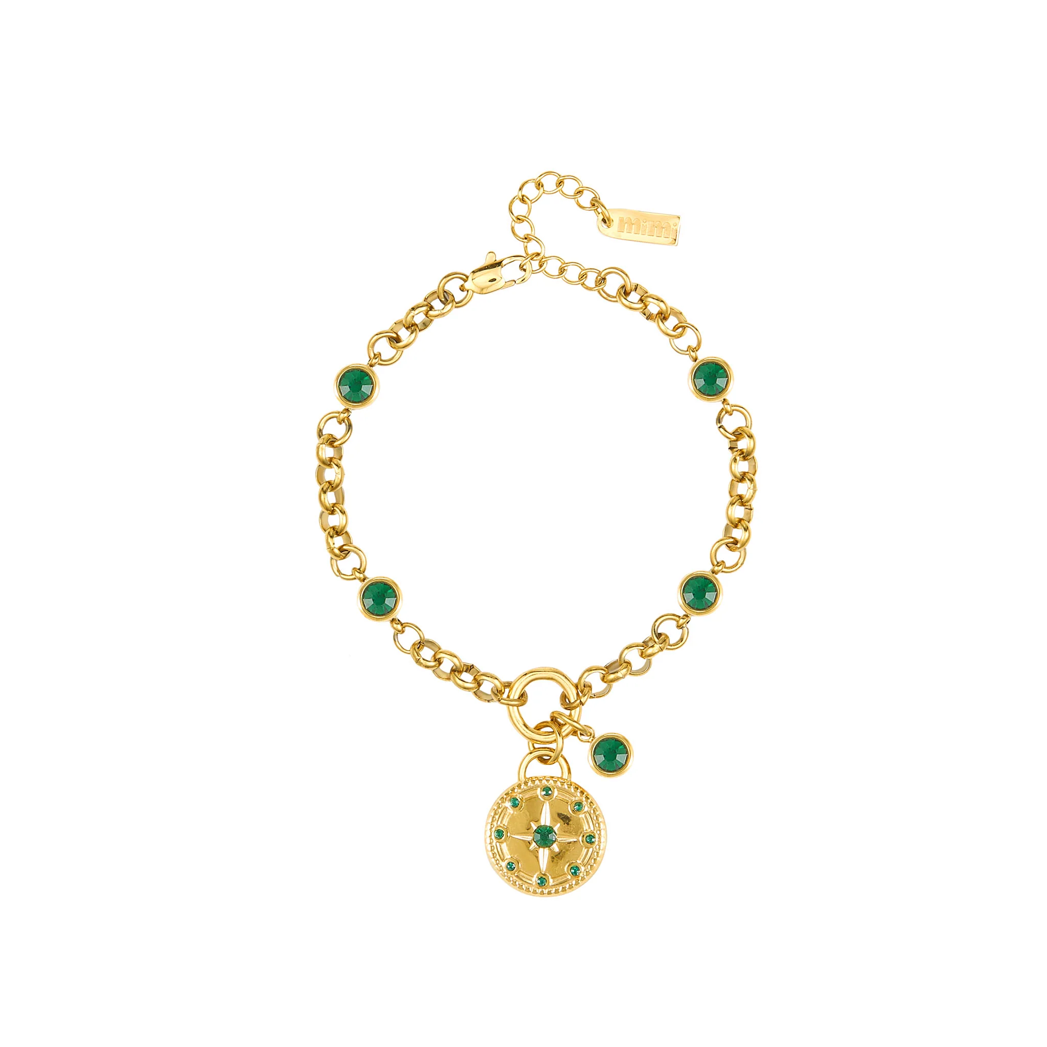 The Olive & Gigi Gold Green Stacking Set - Image 3