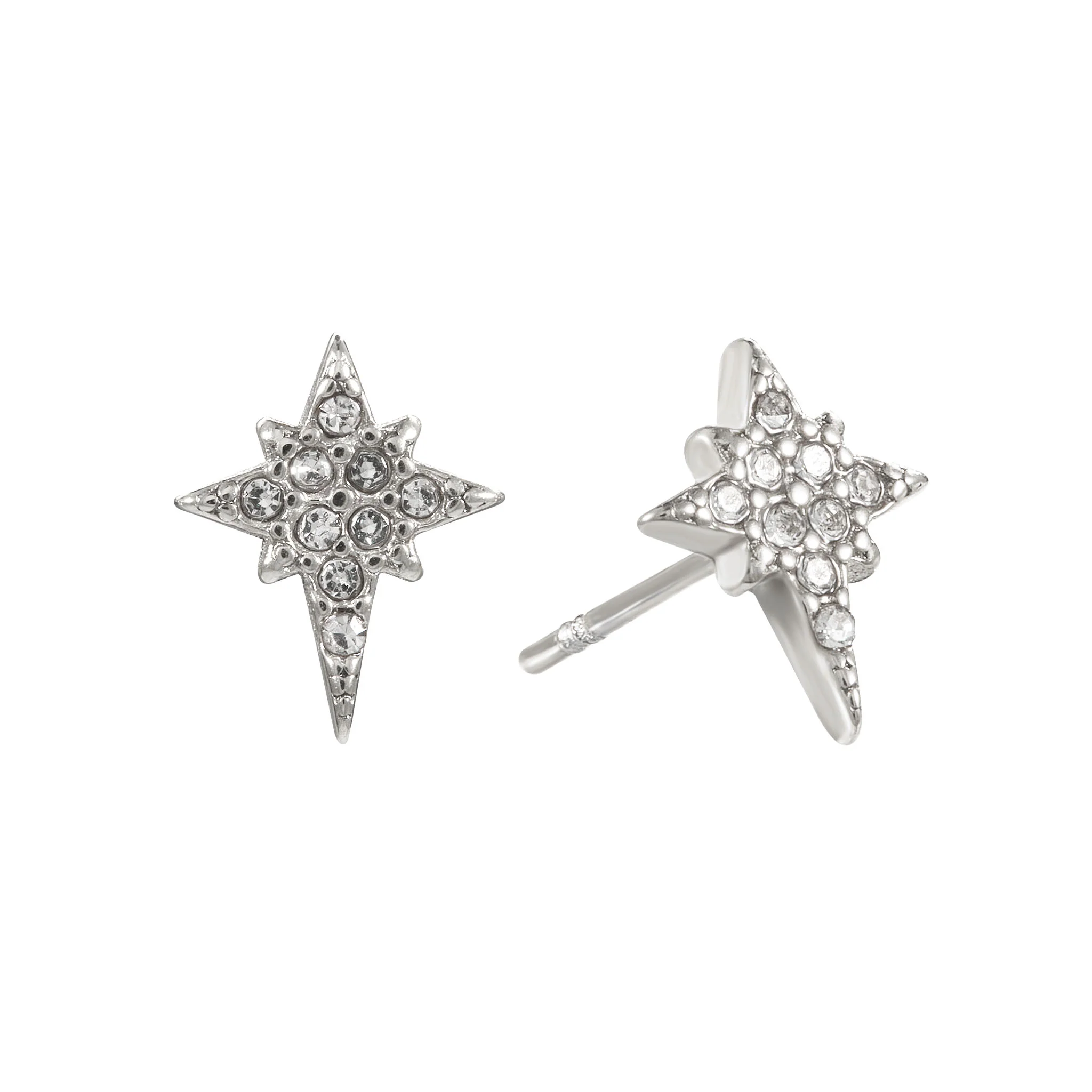 The Romilly, Cosima Huggie & Cosima Stud Silver Crystal Stacking Set - Image 4