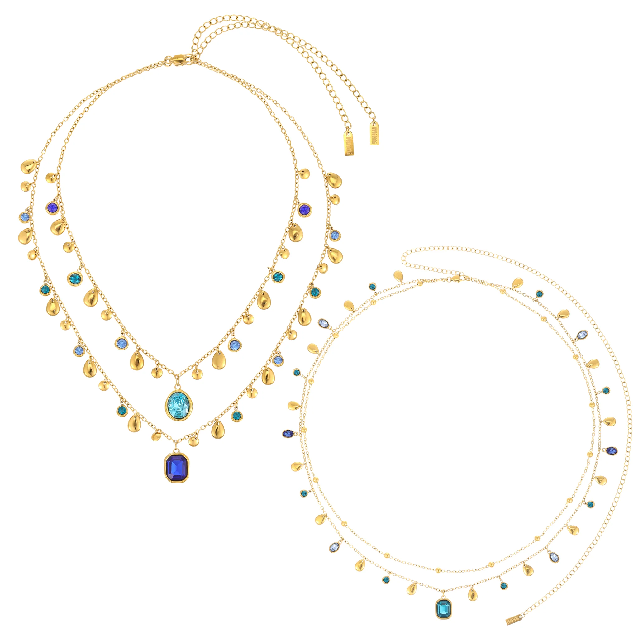 The Savannah, Anais & Ysabelle Gold Blue Stacking Set