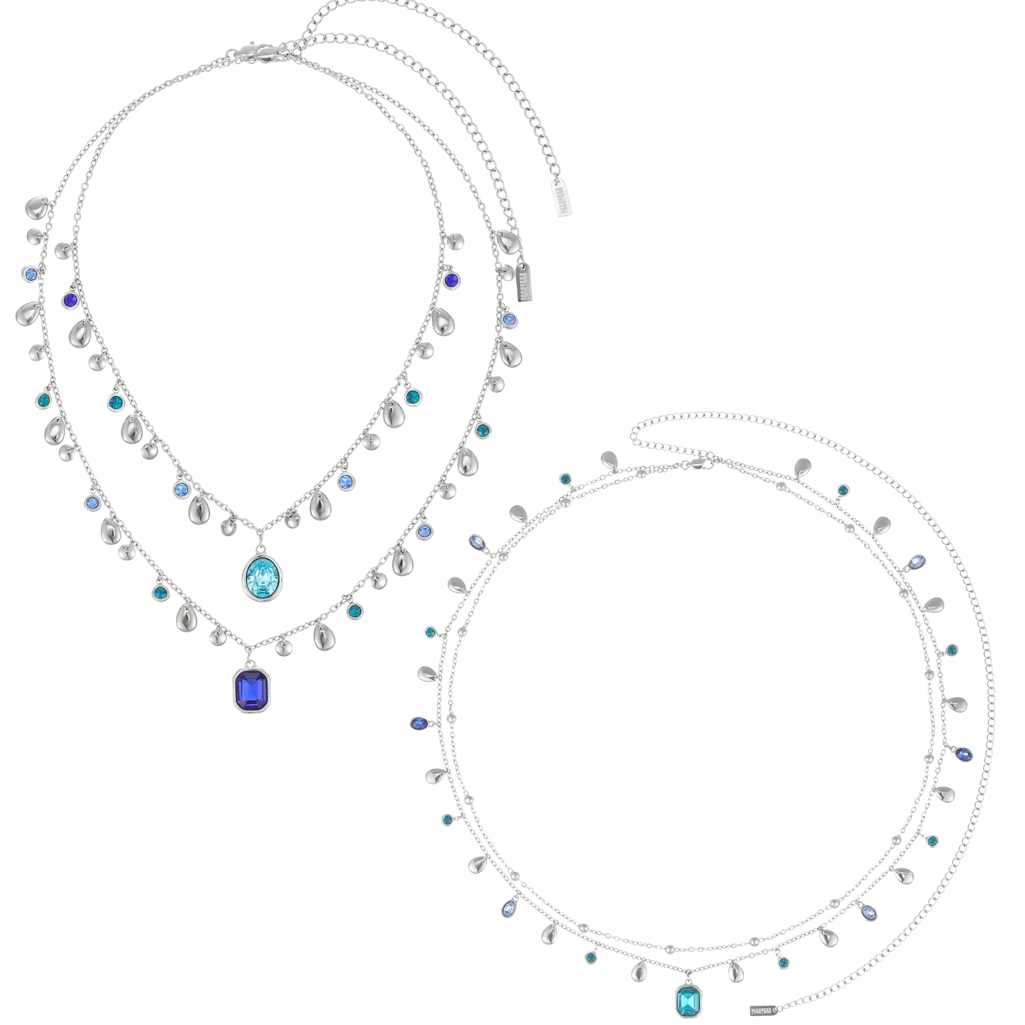 The Savannah, Anais & Ysabelle Silver Blue Stacking Set