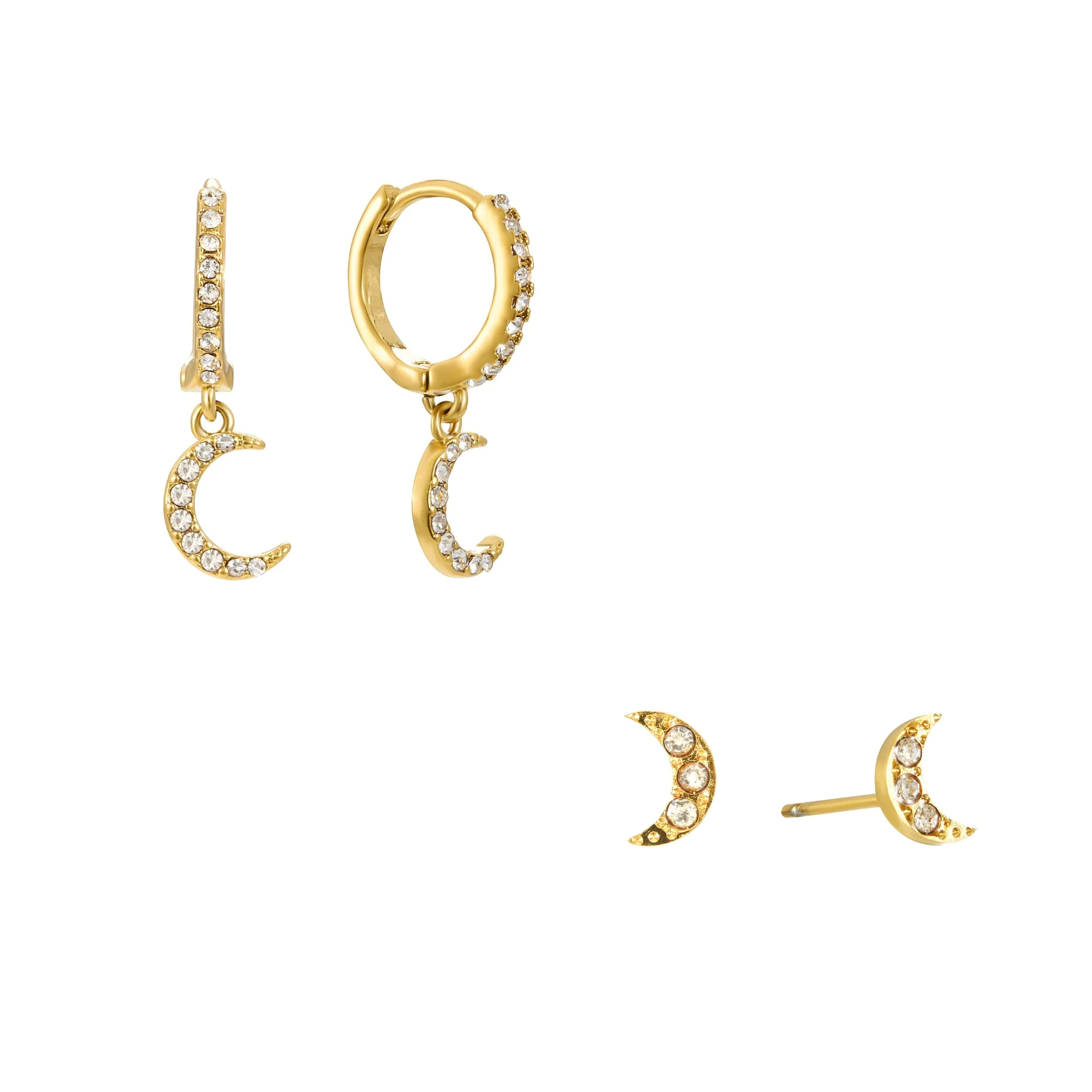 The Tori & Harriet Gold Crystal Stacking Set