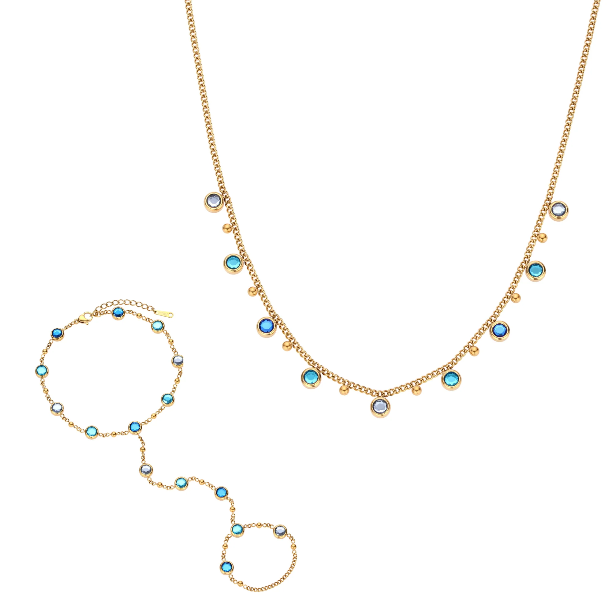 The Tshenolo & Grace Gold Blue Stacking Set