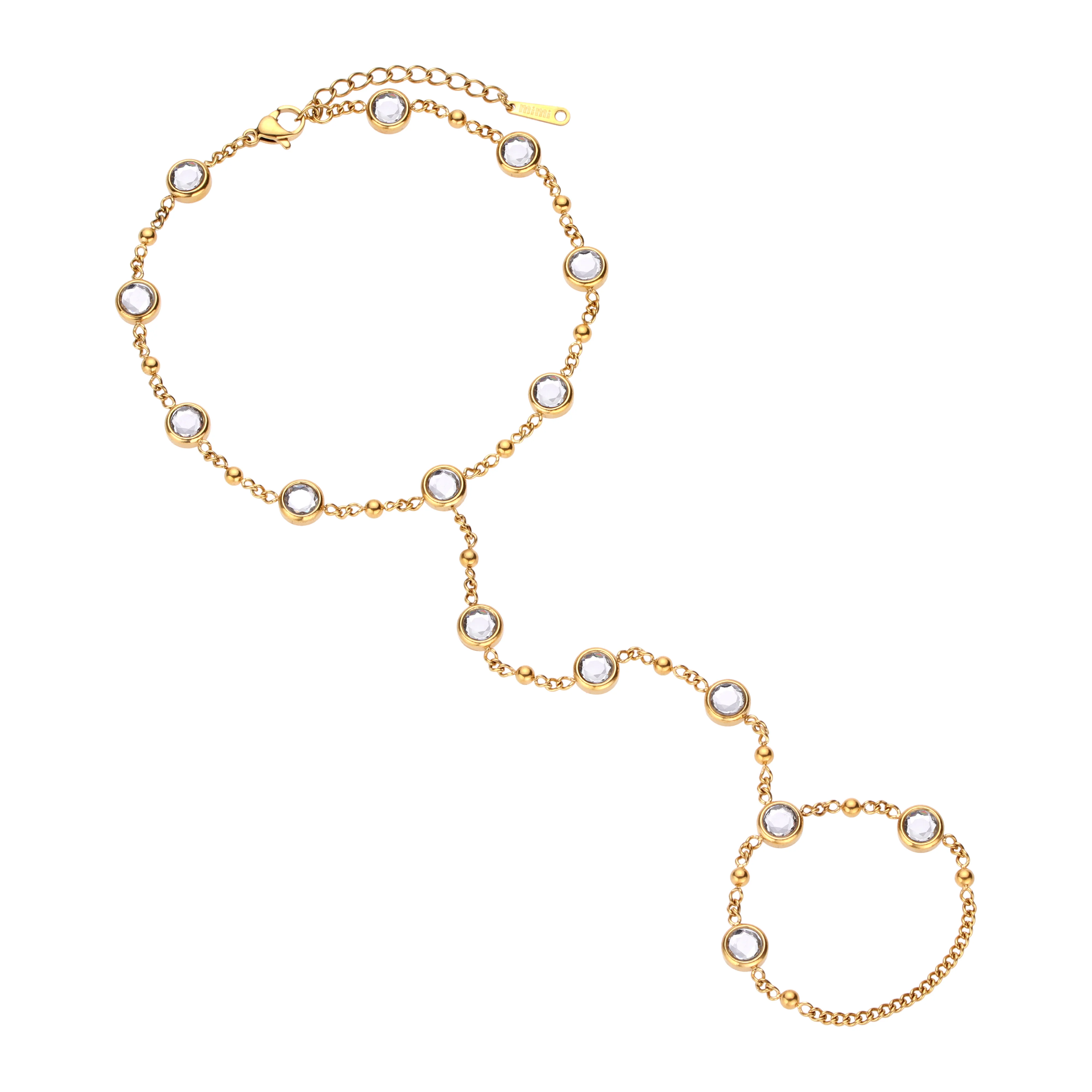 Tshenolo Gold Crystal Hand Chain